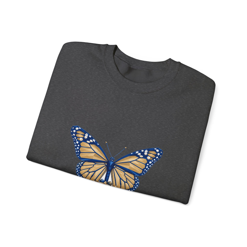 Matching Couple Sweatshirt - Butterfly & Moth Matching Couple Crewneck Sweatshirt Geometric Art His Hers Couple Gift - Design A