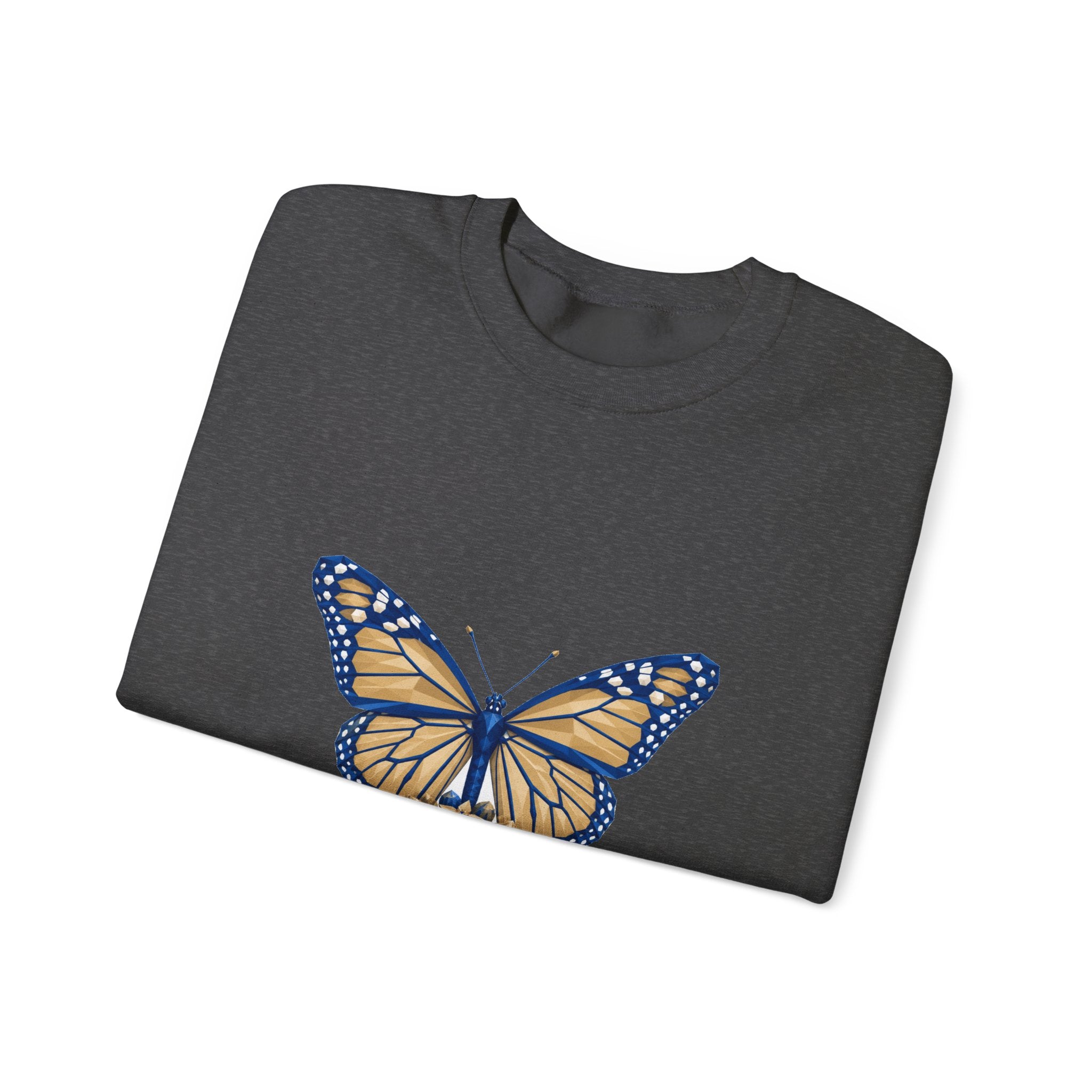 Matching Couple Sweatshirt - Butterfly & Moth Matching Couple Crewneck Sweatshirt Geometric Art His Hers Couple Gift - Design A