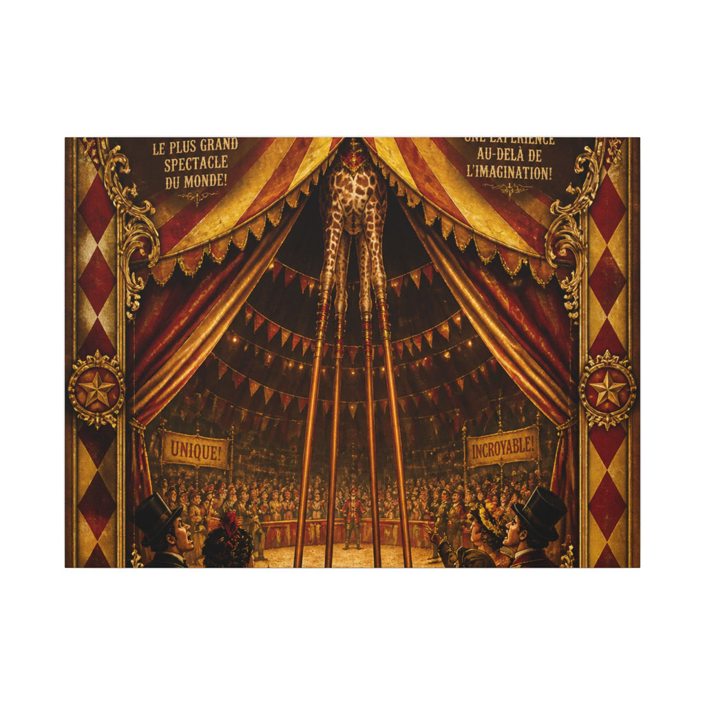 Giraffe on Stilts Wall Art Canvas 16×20 Baroque Home Office Decor Maximalist Print