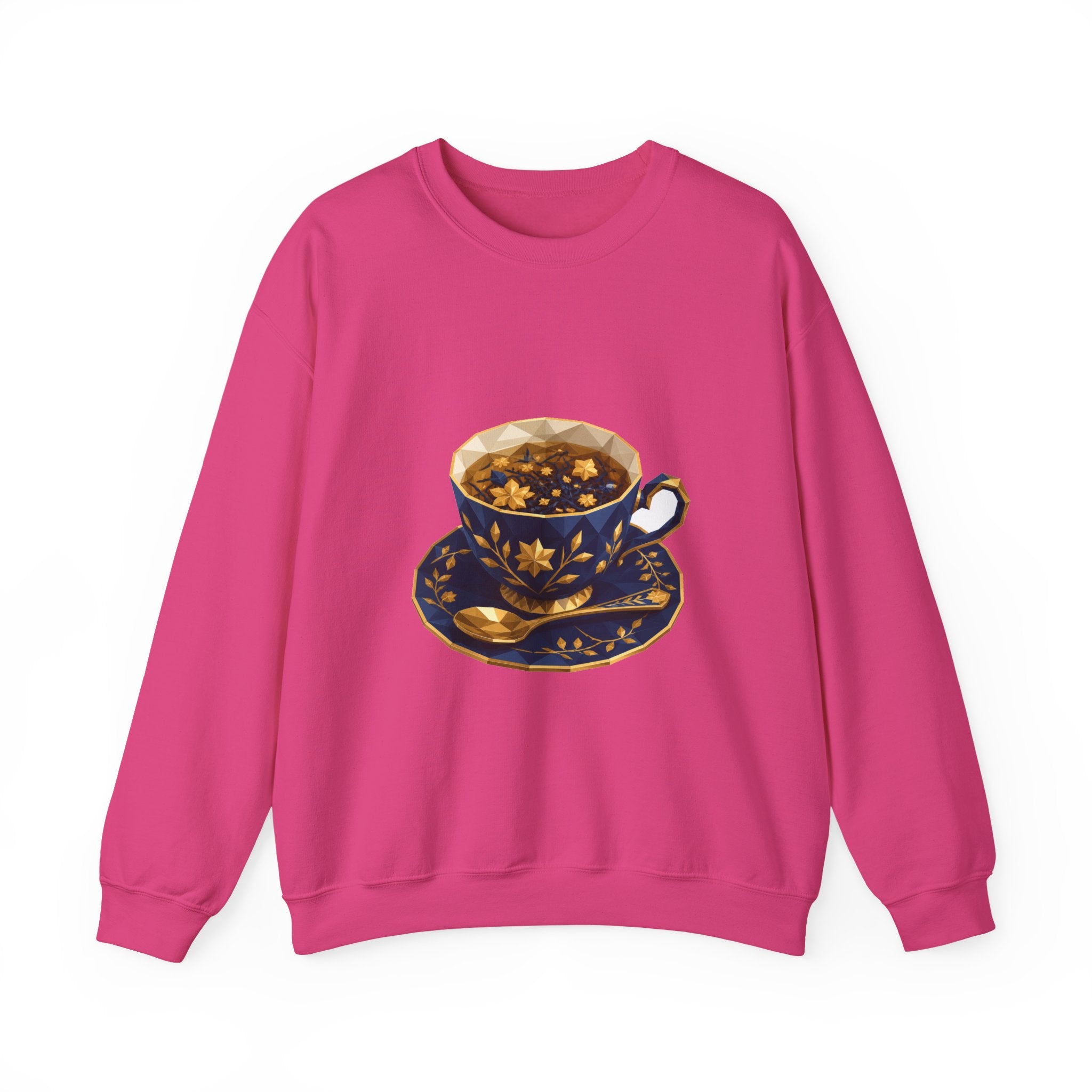 Matching Couple Sweatshirt - Coffee & Tea Matching Couple Comfort Colors Crew Geometric Art His Hers Love Gift - Design B