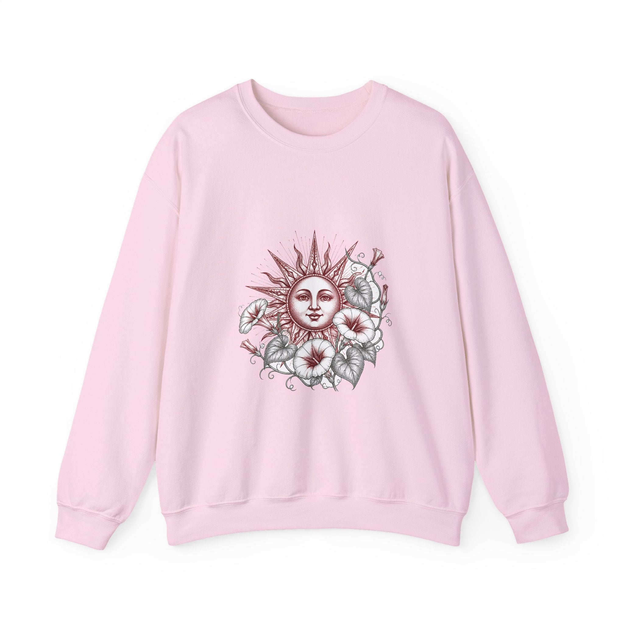 Matching Couple Sweatshirt - Sun & Moon Matching Couple Crewneck Sweatshirt Hand-Drawn Art His Hers Best Friend Gift - Design B