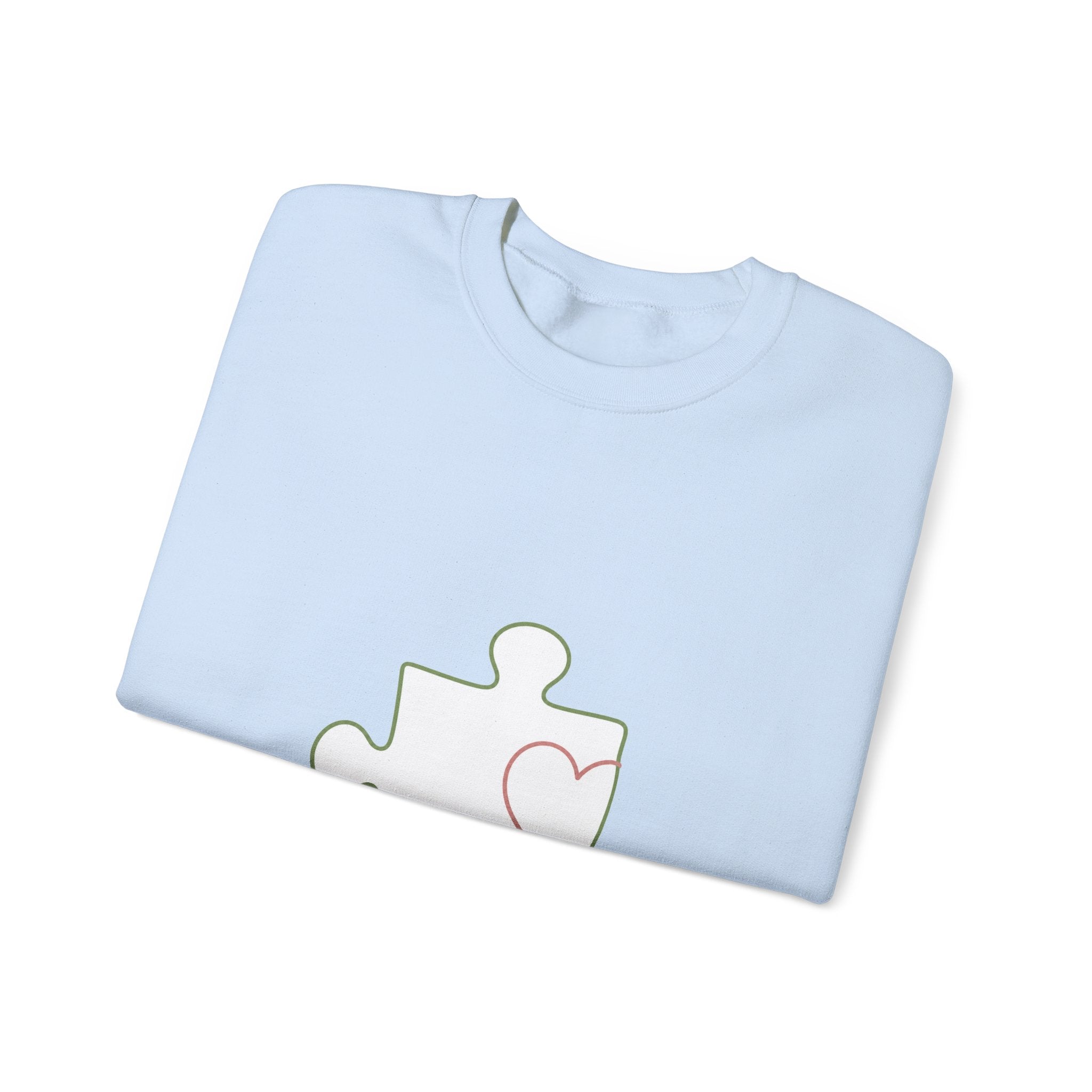 Matching Couple Sweatshirt - Puzzle Pieces Matching Couple Crewneck Sweatshirt Minimalist Art His Hers Valentine Gift - Design A