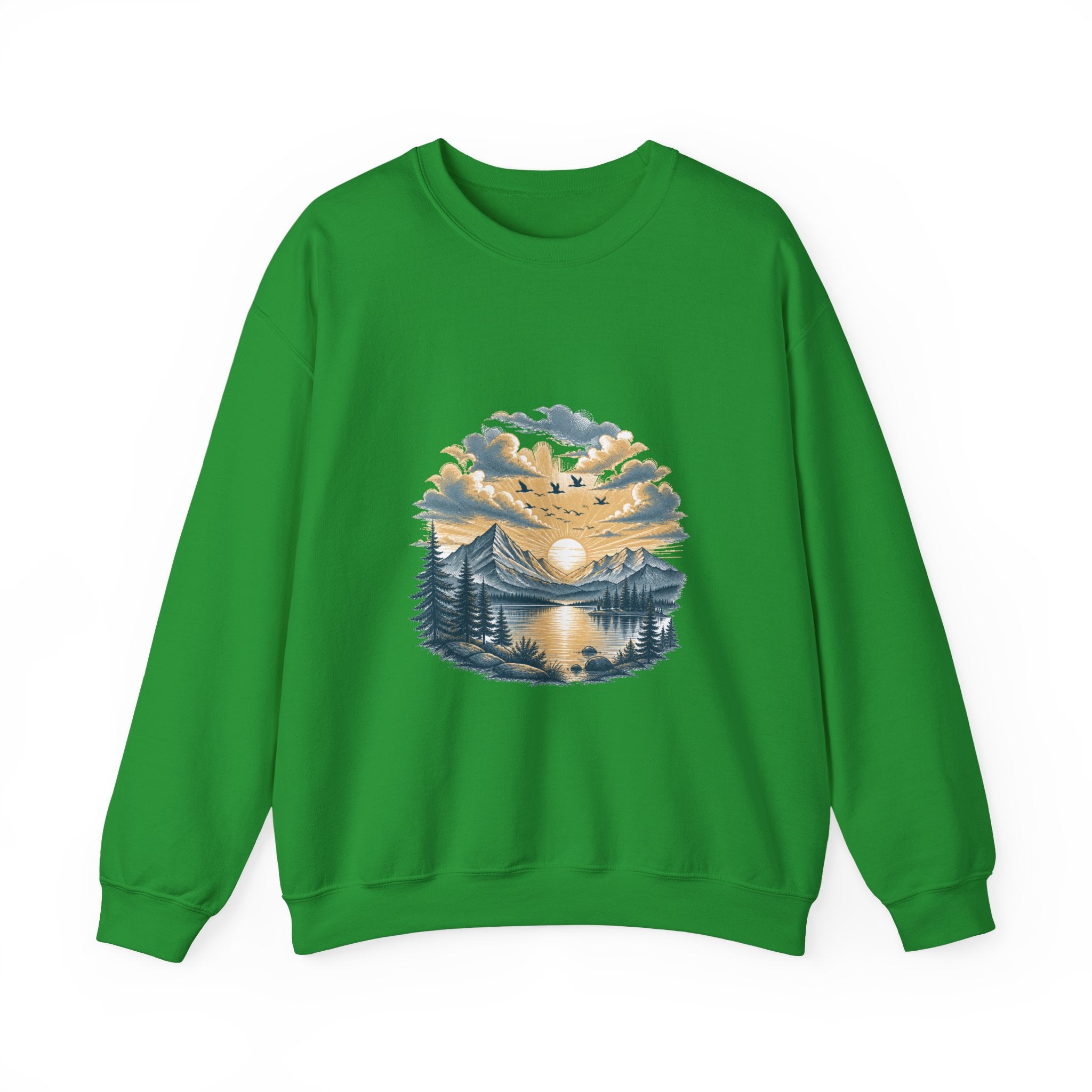 Matching Couple Sweatshirt - Sunrise & Sunset Matching Couple Comfort Colors Crew Hand-Drawn Art His Hers Anniversary Gift - Design B