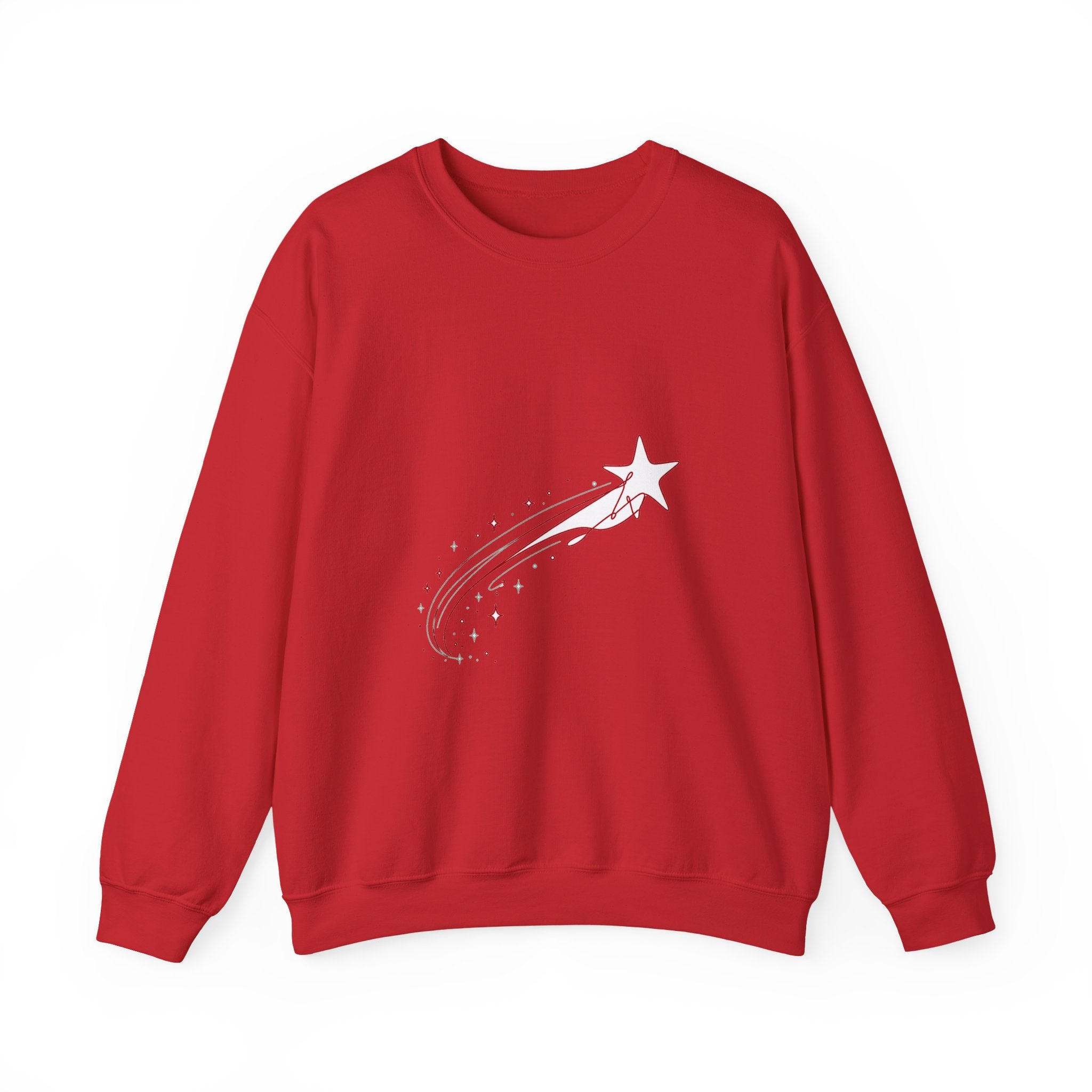 Matching Couple Sweatshirt - Shooting Star & North Star Matching Couple Crewneck Sweatshirt Minimalist Art His Hers Valentine Gift - Design A
