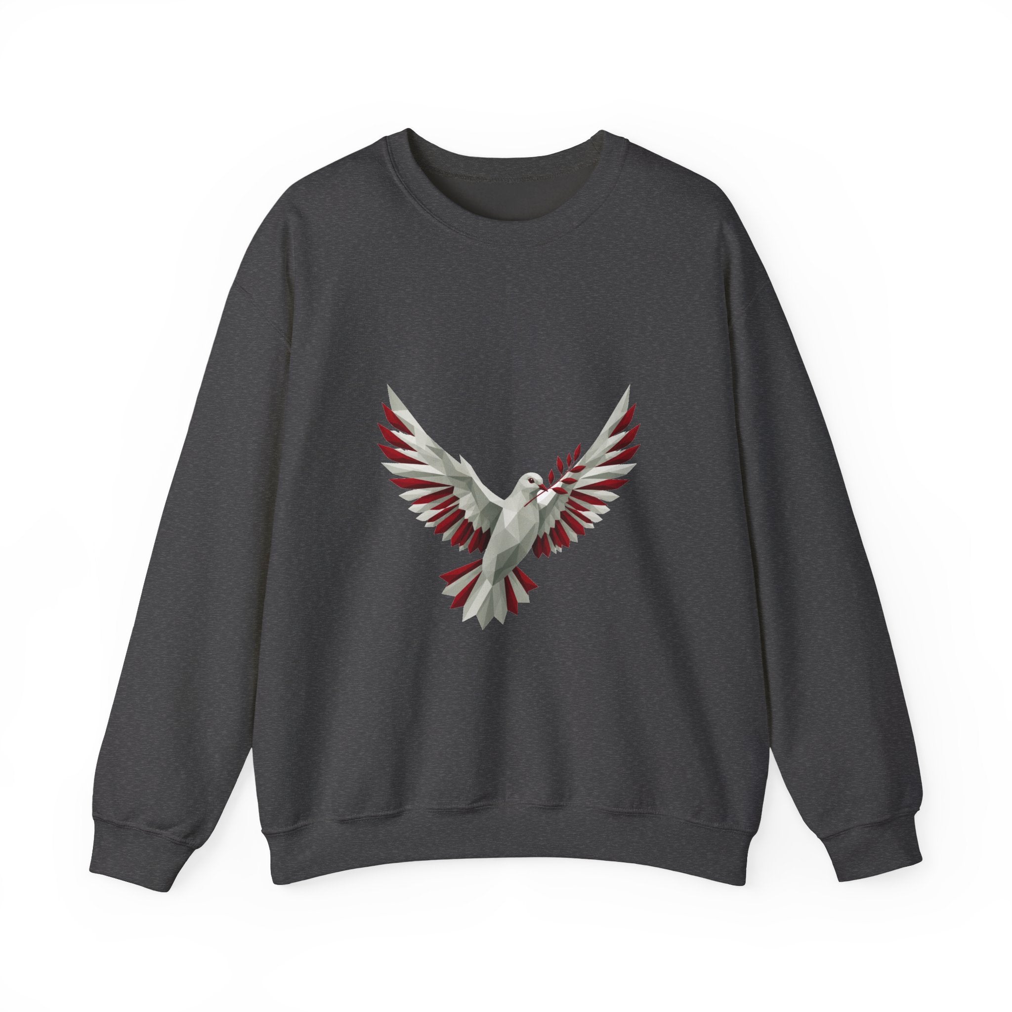 Matching Couple Sweatshirt - Wolf & Dove Matching Couple Premium Fleece Sweatshirt Geometric Art His Hers Love Gift - Design B