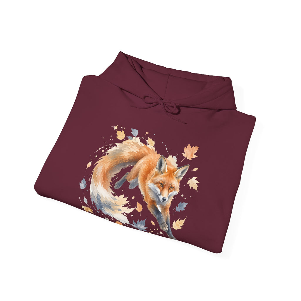 Matching Couple Sweatshirt - Fox & Rabbit Matching Couple Hooded Sweatshirt Watercolor Art His Hers Engagement Gift - Design A