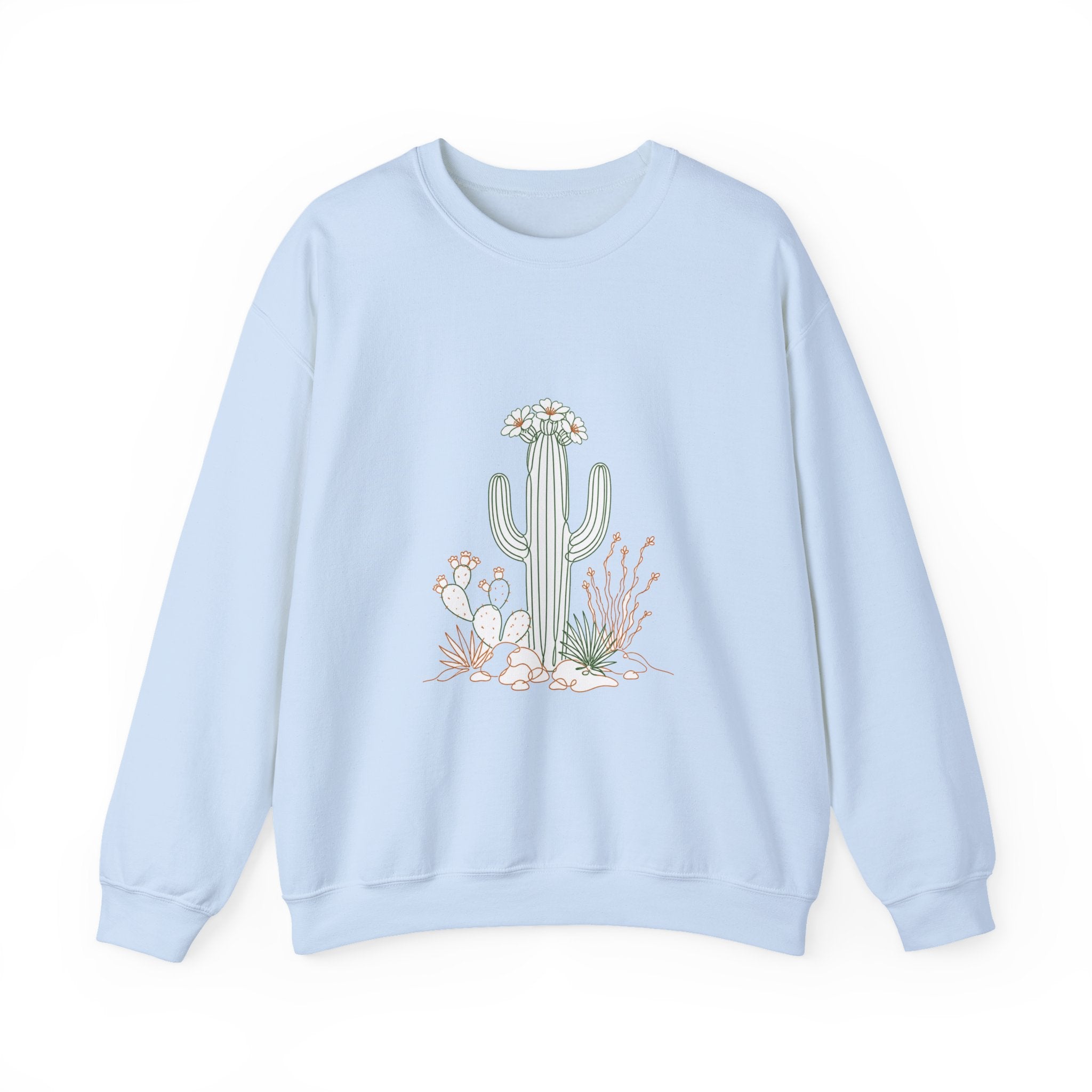 Matching Couple Sweatshirt - Desert & Rainforest Matching Couple Crewneck Sweatshirt Minimalist Art His Hers Valentine Gift - Design A