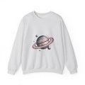 Matching Couple Sweatshirt - Astronaut & Planet Matching Couple Crewneck Sweatshirt Hand-Drawn Art His Hers Best Friend Gift - Design B