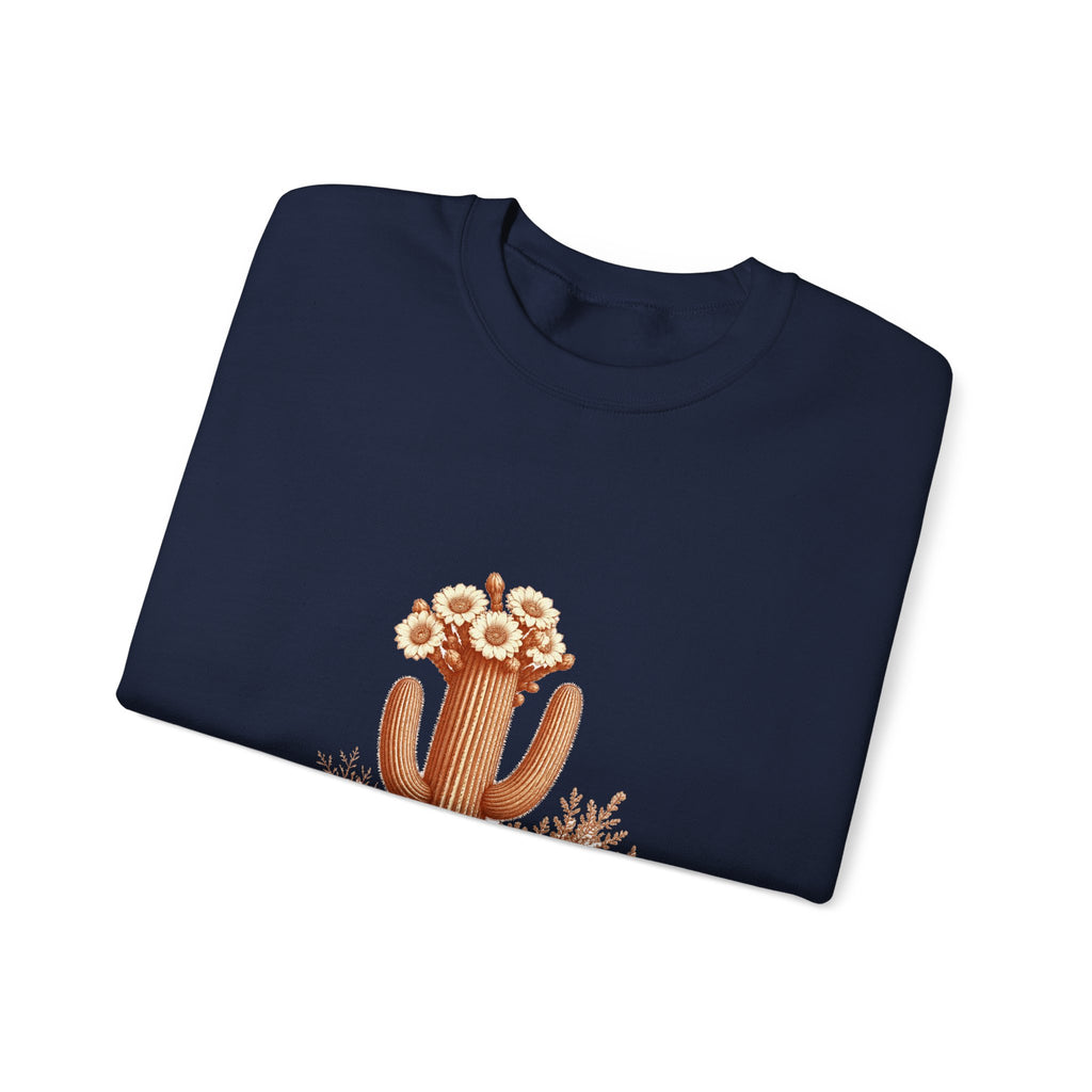 Matching Couple Sweatshirt - Desert & Rainforest Matching Couple Crewneck Sweatshirt Vintage Art His Hers Wedding Gift - Design A