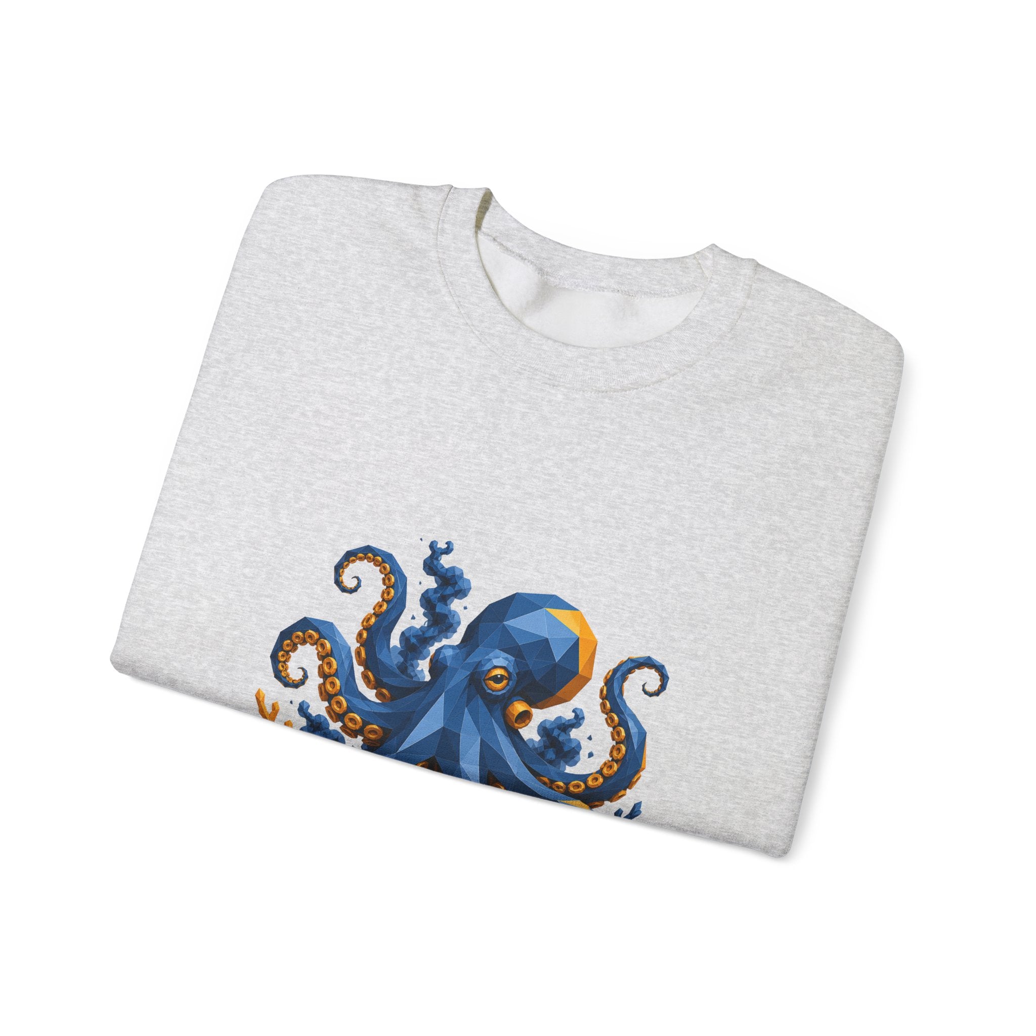 Matching Couple Sweatshirt - Octopus & Jellyfish Matching Couple Comfort Colors Crew Geometric Art His Hers Love Gift - Design A