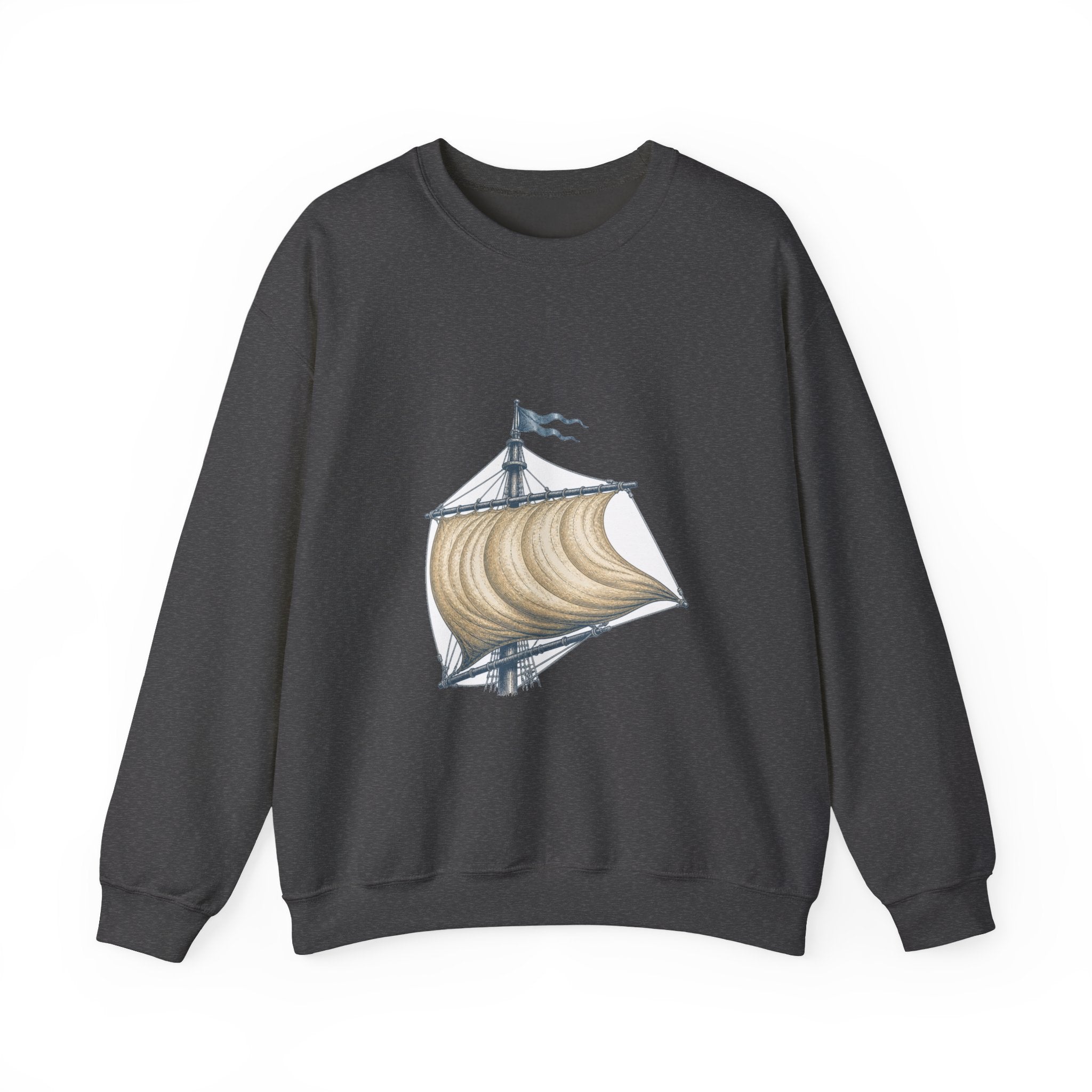 Matching Couple Sweatshirt - Anchor & Sail Matching Couple Premium Fleece Sweatshirt Vintage Art His Hers Honeymoon Gift - Design B