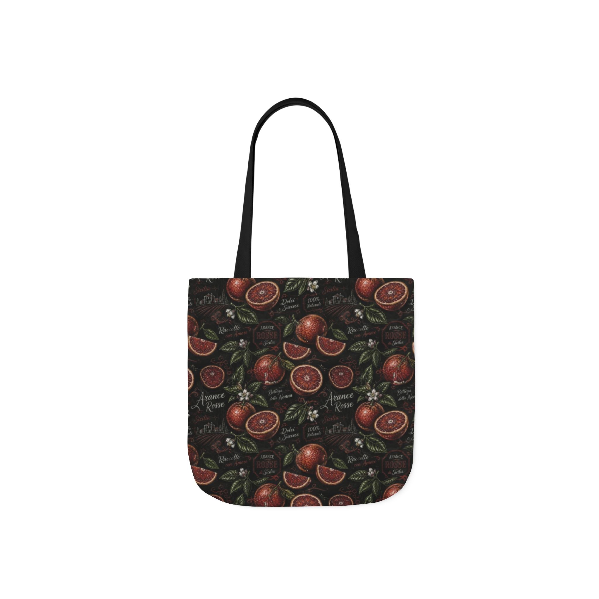 Blood Oranges Canvas Tote Bag Mediterranean Kitchen Chalk Art Design Italian Cottagecore Gift