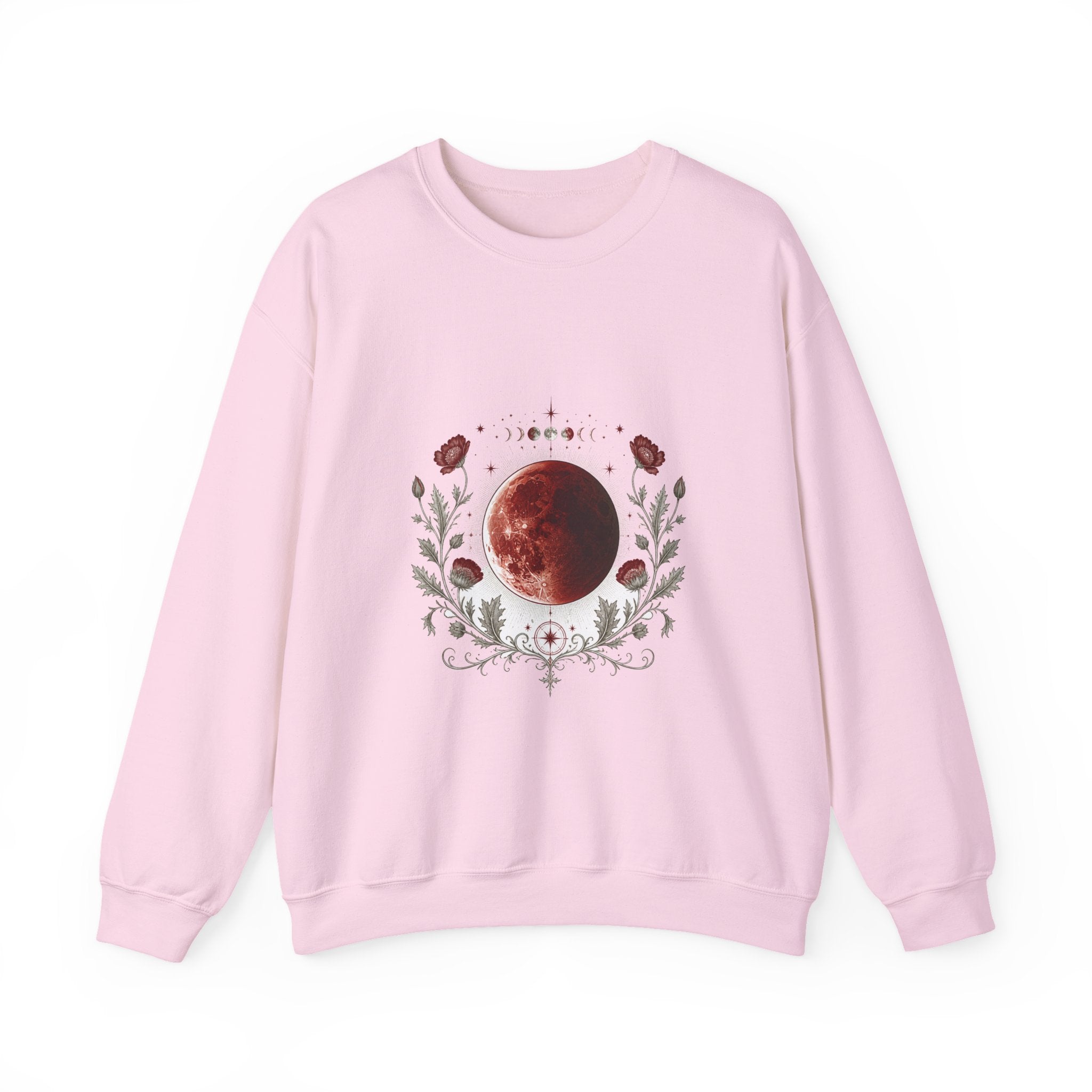 Matching Couple Sweatshirt - Solar & Lunar Eclipse Matching Couple Comfort Colors Crew Vintage Art His Hers Honeymoon Gift - Design B