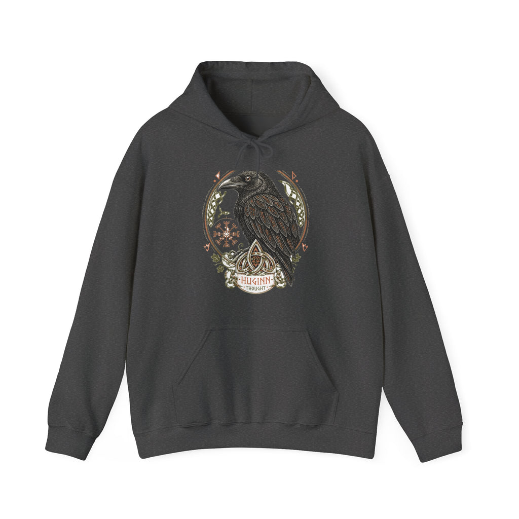 Matching Couple Sweatshirt - Huginn & Muninn Matching Couple Hooded Sweatshirt Hand-Drawn Art His Hers Best Friend Gift - Design A