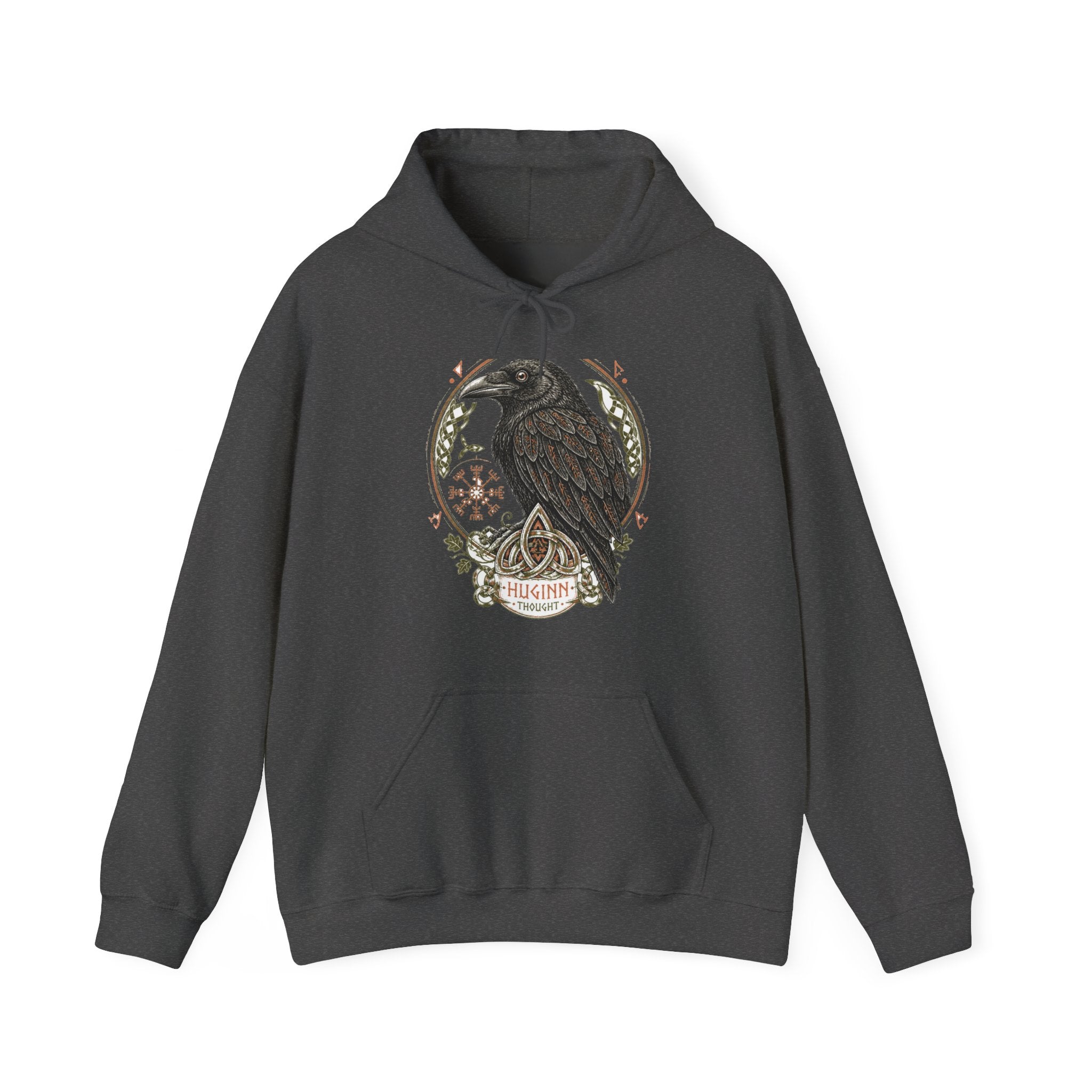 Matching Couple Sweatshirt - Huginn & Muninn Matching Couple Hooded Sweatshirt Hand-Drawn Art His Hers Best Friend Gift - Design A