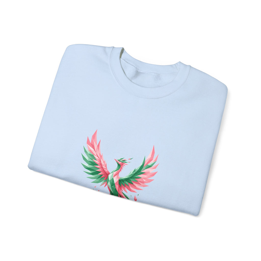 Matching Couple Sweatshirt - Dragon & Phoenix Matching Couple Premium Fleece Sweatshirt Geometric Art His Hers Love Gift - Design B