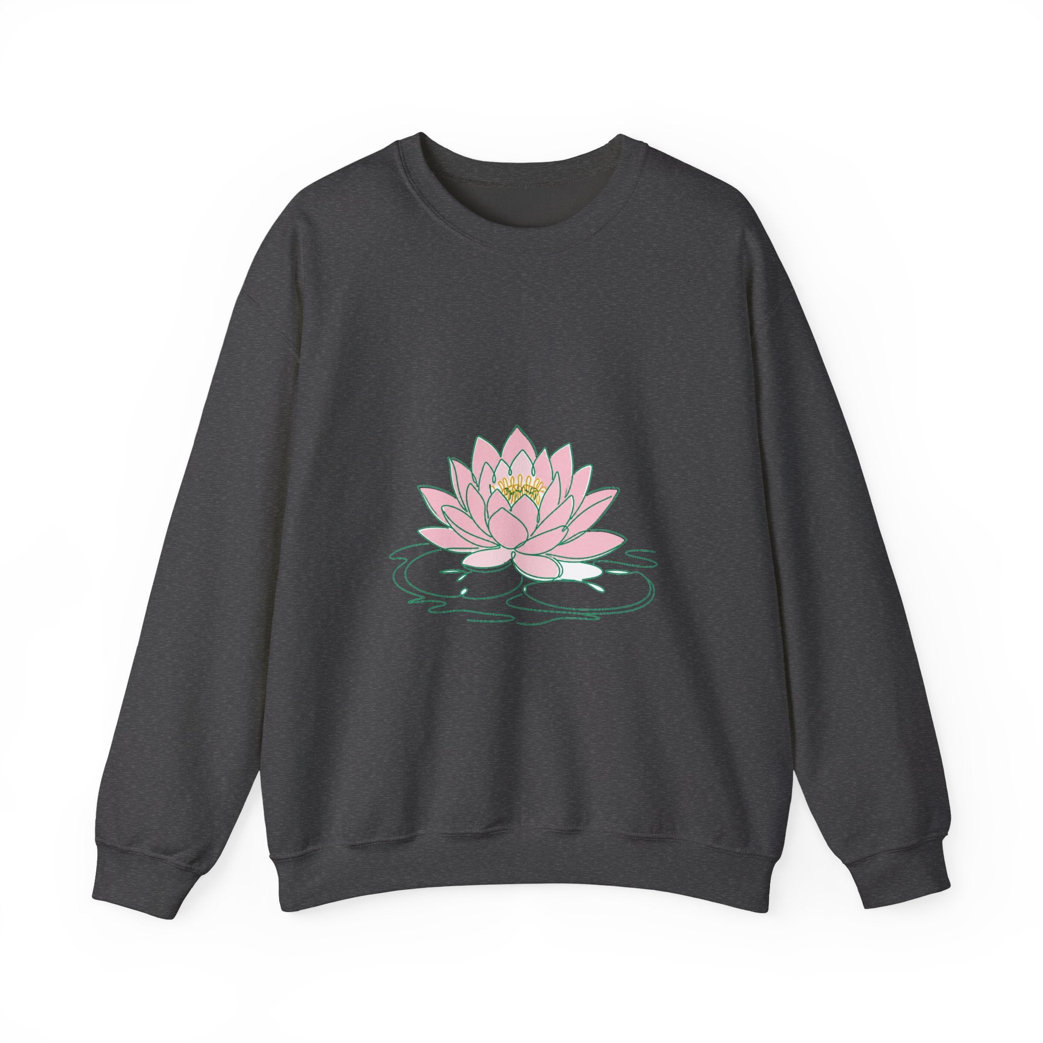 Matching Couple Sweatshirt - Open & Closed Lotus Matching Couple Premium Fleece Sweatshirt Minimalist Art His Hers Christmas Gift - Design A