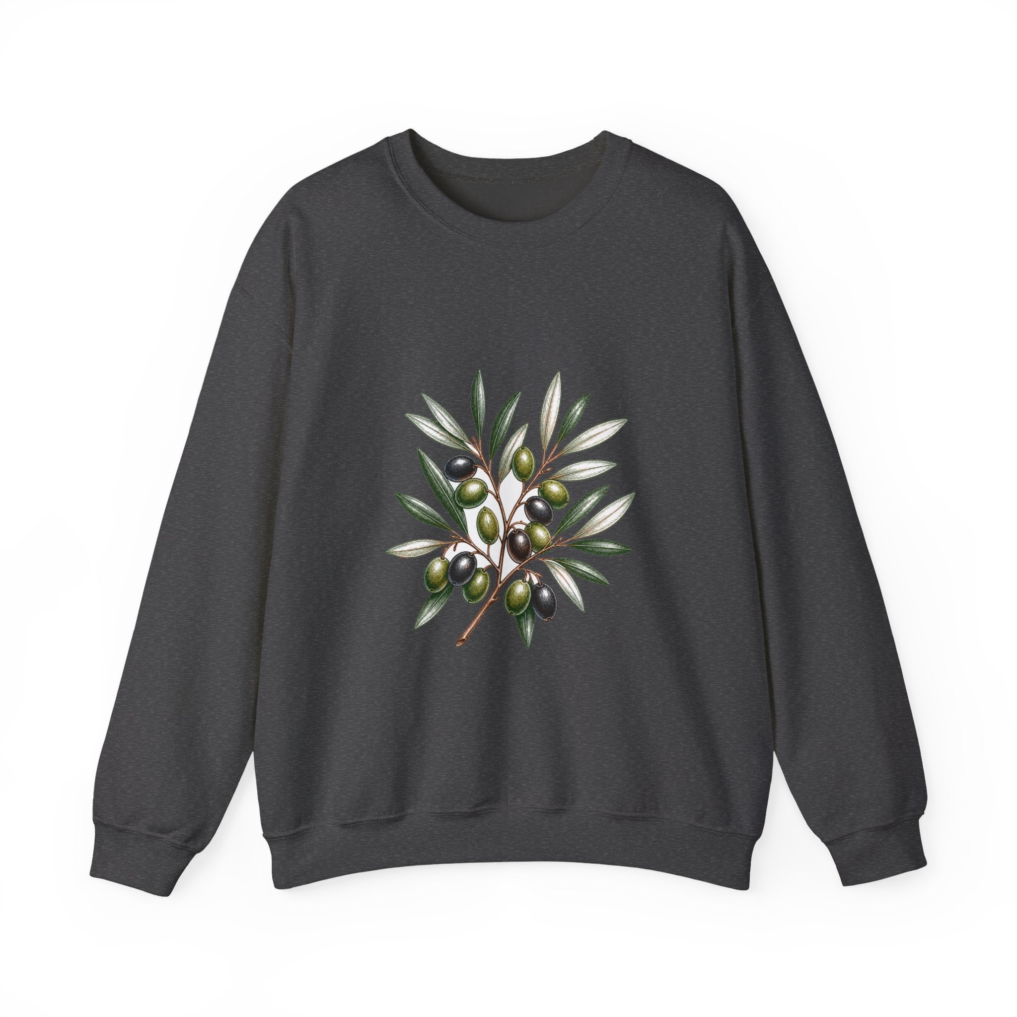 Matching Couple Sweatshirt - Olive Branch & Fig Matching Couple Premium Fleece Sweatshirt Hand-Drawn Art His Hers Anniversary Gift - Design A