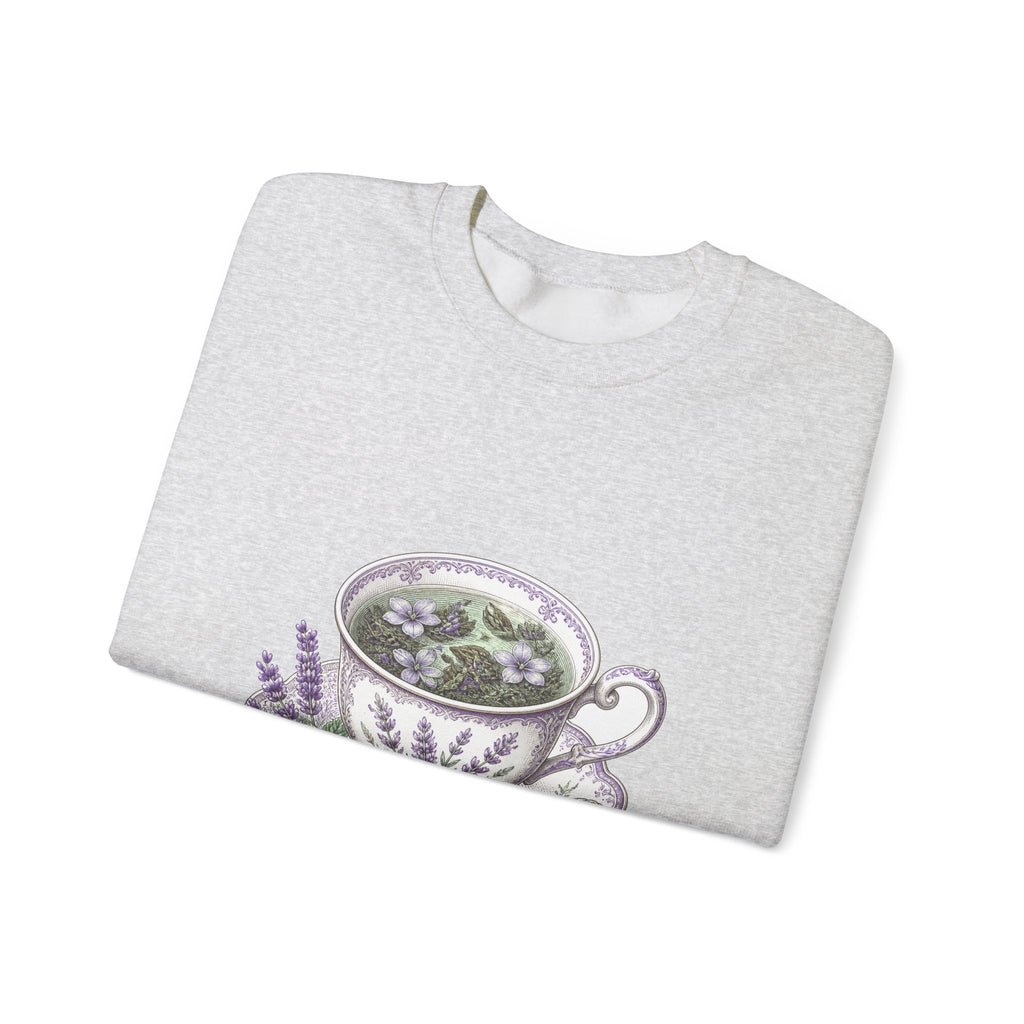 Matching Couple Sweatshirt - Coffee & Tea Matching Couple Premium Fleece Sweatshirt Vintage Art His Hers Honeymoon Gift - Design B