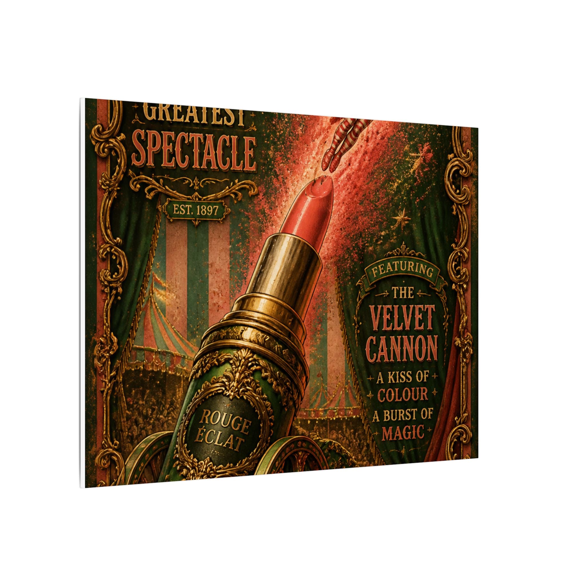 Lipstick Cannon Wall Art Canvas 16×20 Baroque Home Office Decor Maximalist Print