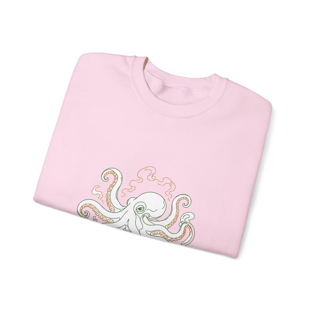 Matching Couple Sweatshirt - Octopus & Jellyfish Matching Couple Comfort Colors Crew Minimalist Art His Hers Christmas Gift - Design A