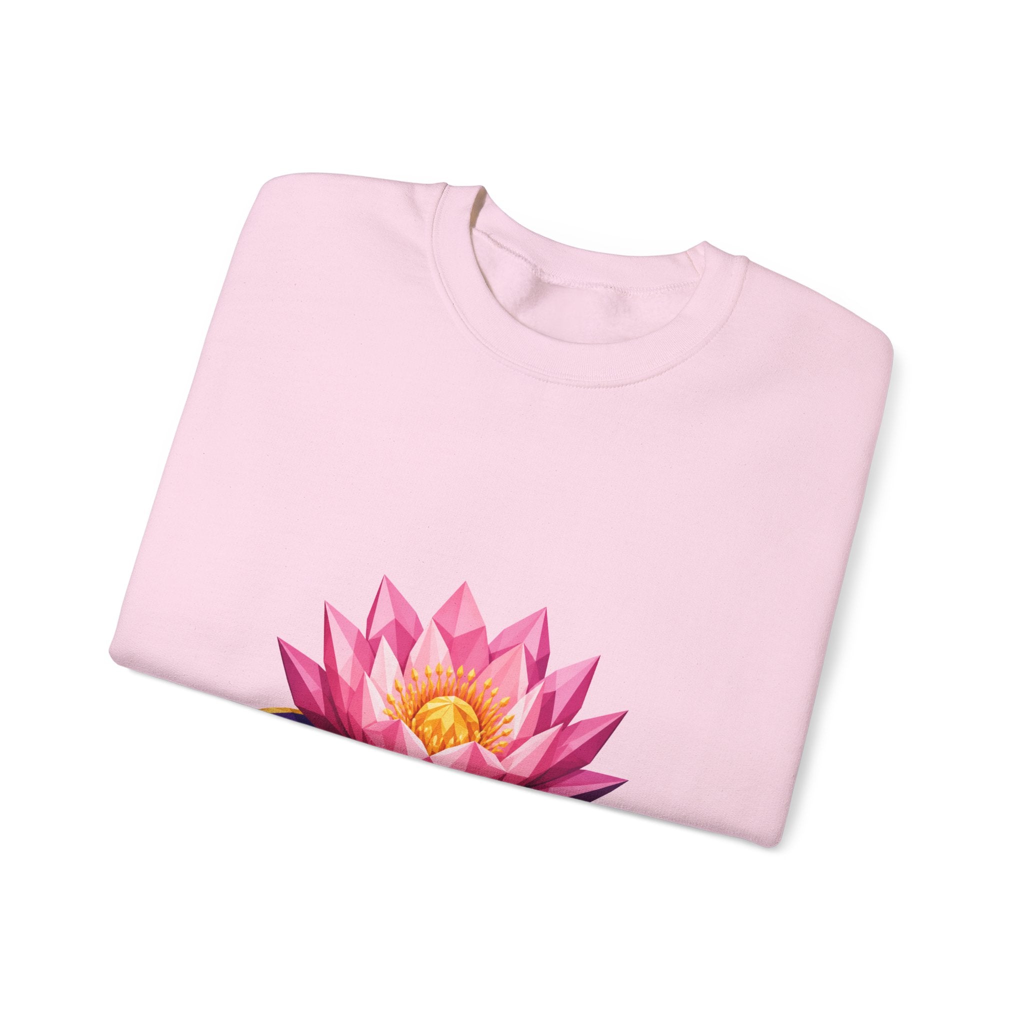 Matching Couple Sweatshirt - Open & Closed Lotus Matching Couple Comfort Colors Crew Geometric Art His Hers Love Gift - Design A