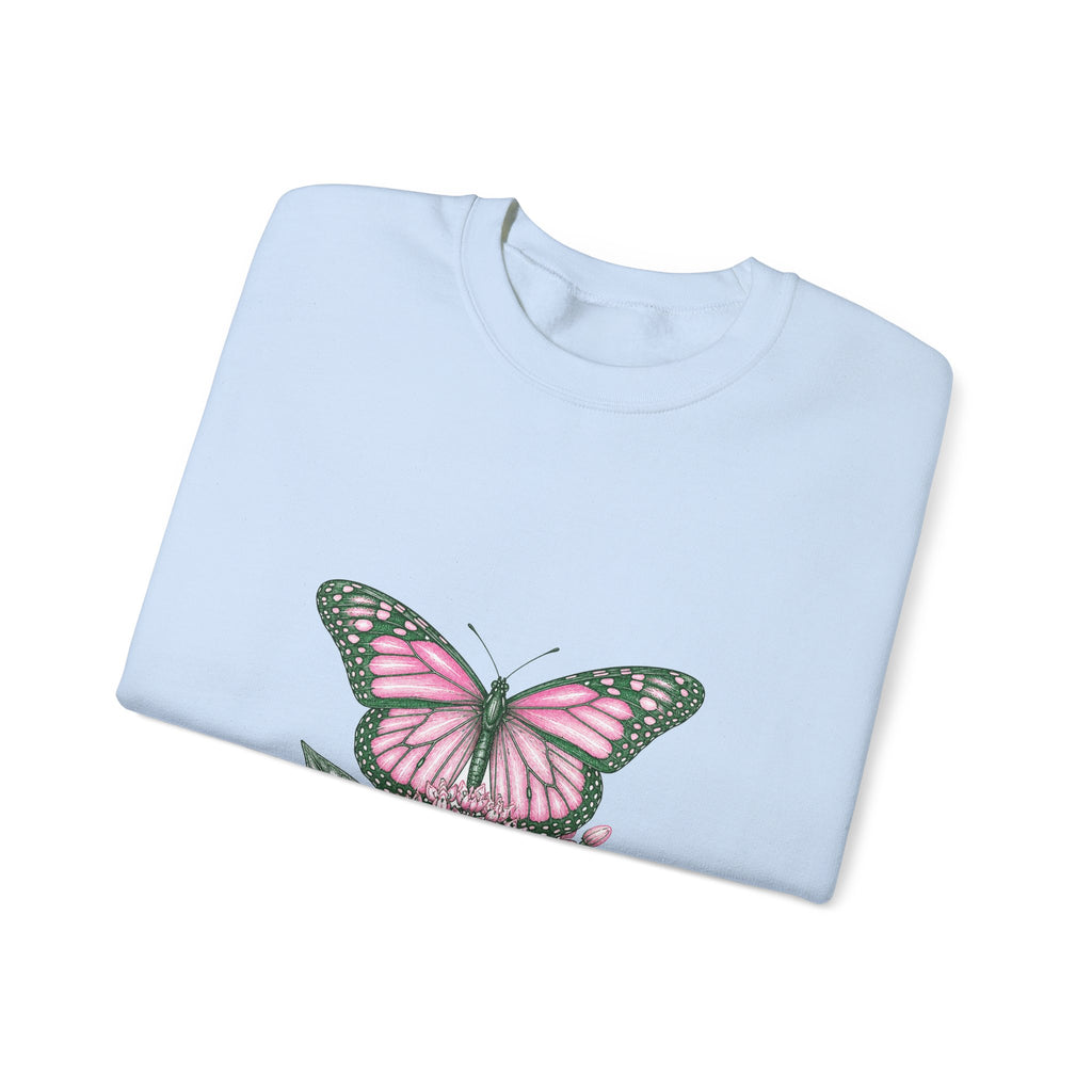 Matching Couple Sweatshirt - Butterfly & Moth Matching Couple Crewneck Sweatshirt Hand-Drawn Art His Hers Best Friend Gift - Design A