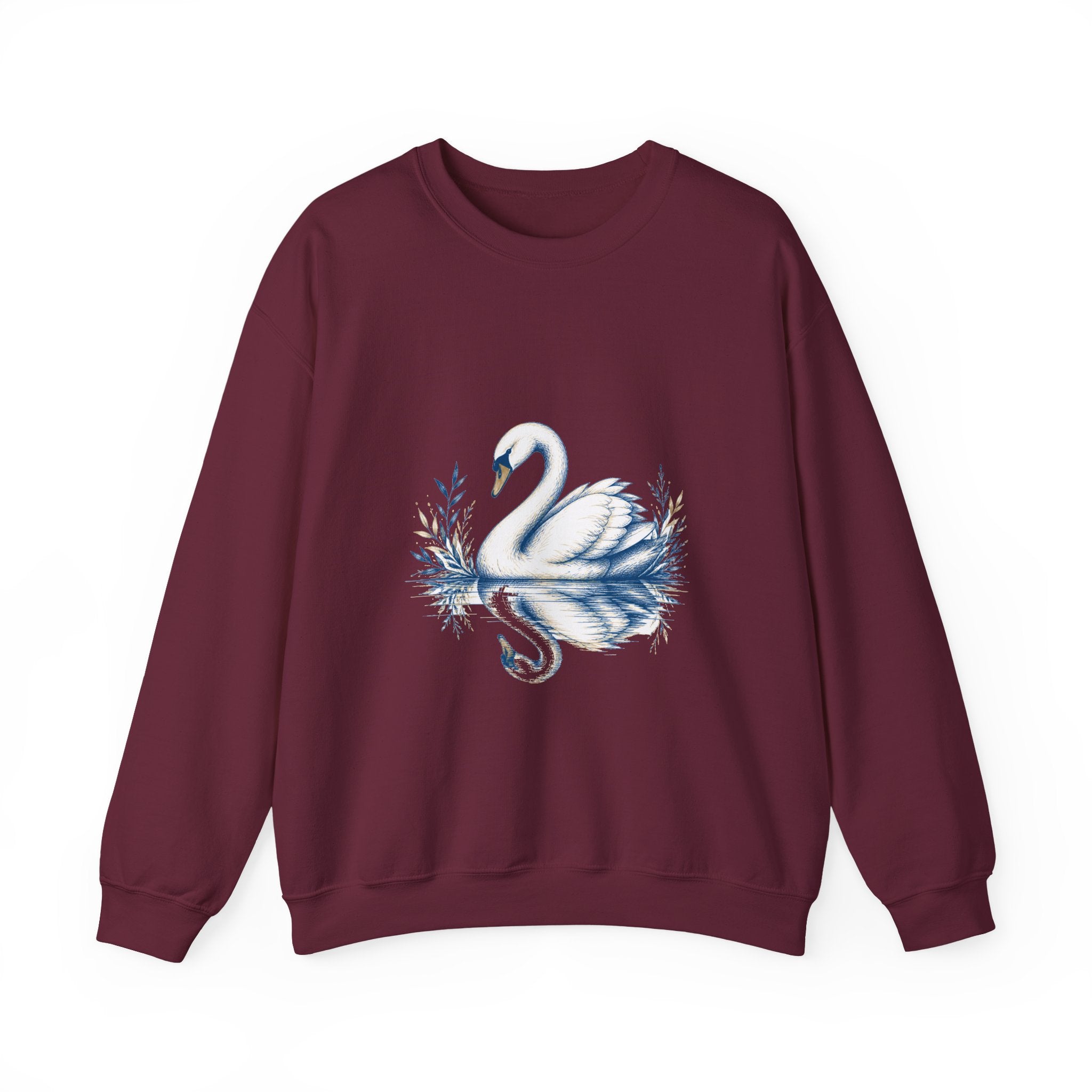 Matching Couple Sweatshirt - Raven & Swan Matching Couple Crewneck Sweatshirt Hand-Drawn Art His Hers Best Friend Gift - Design B