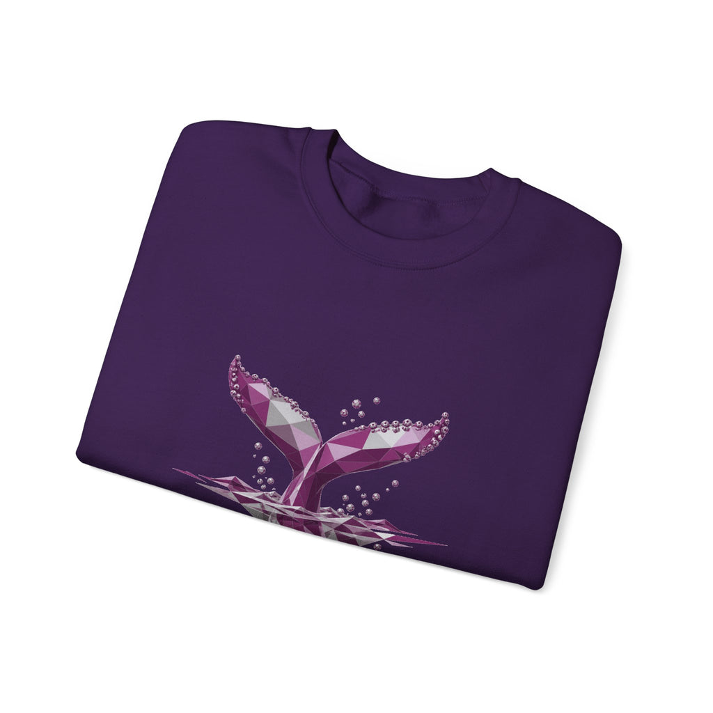 Matching Couple Sweatshirt - Eagle & Whale Matching Couple Crewneck Sweatshirt Geometric Art His Hers Couple Gift - Design B