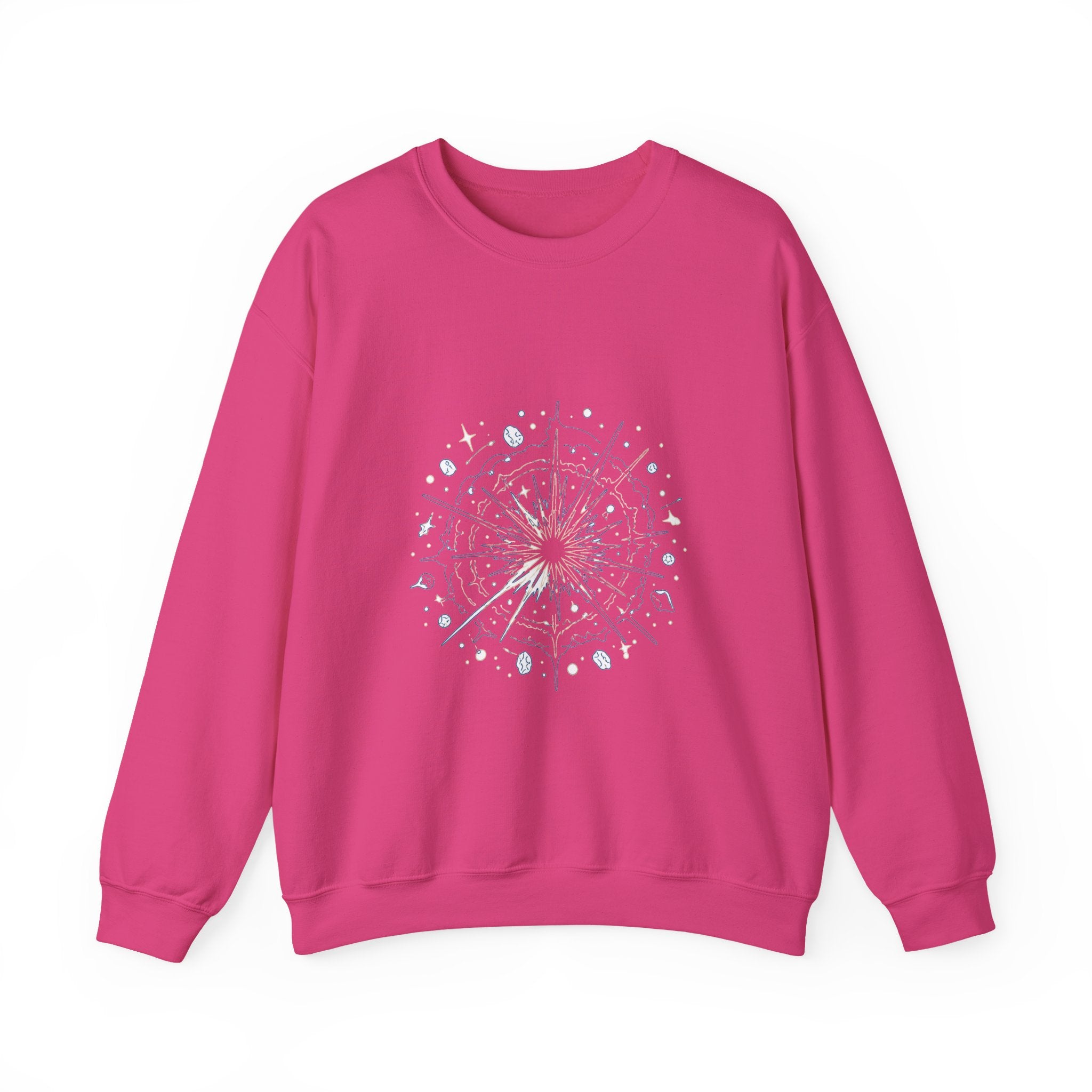 Matching Couple Sweatshirt - Galaxy & Supernova Matching Couple Premium Fleece Sweatshirt Minimalist Art His Hers Christmas Gift - Design B