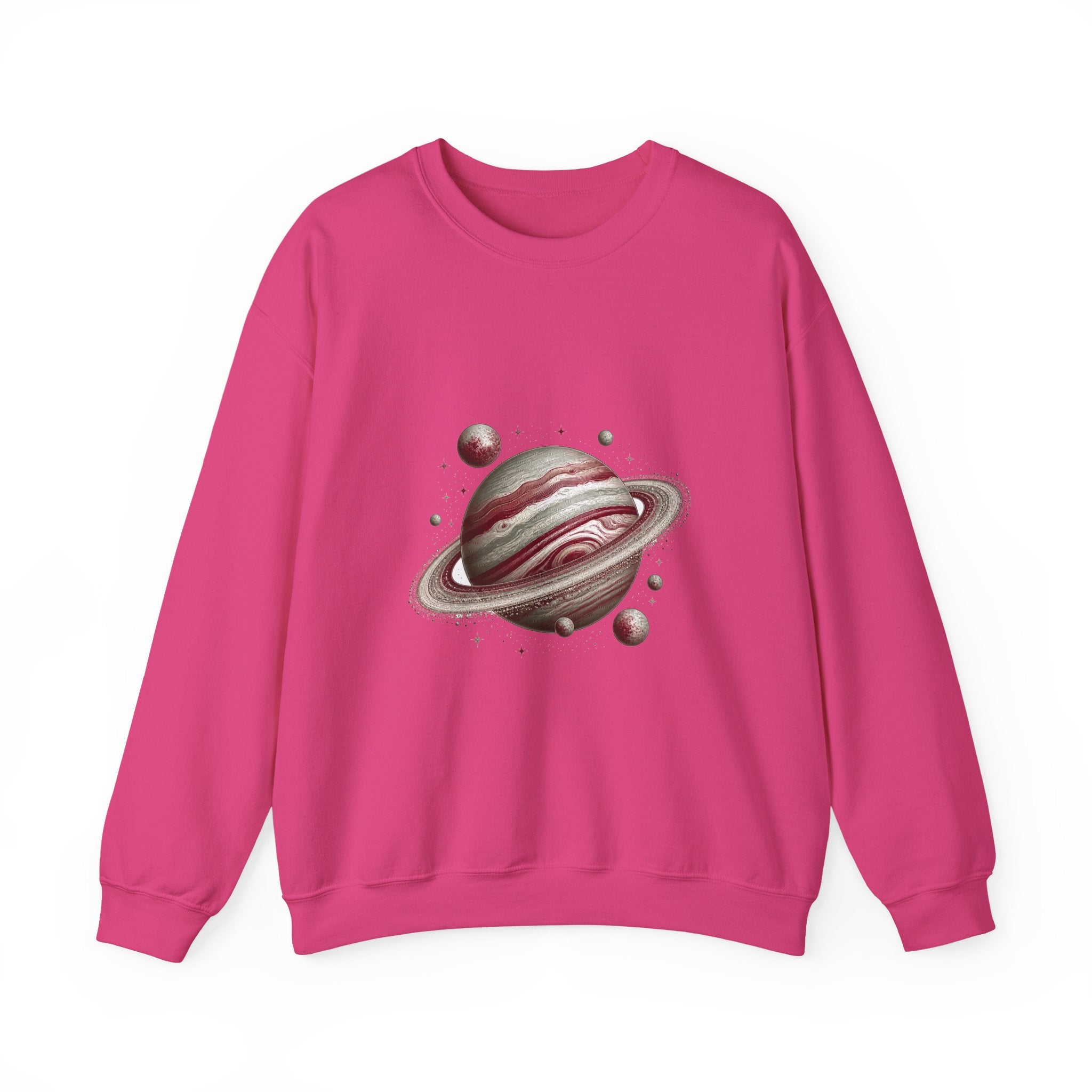 Matching Couple Sweatshirt - Astronaut & Planet Matching Couple Crewneck Sweatshirt Vintage Art His Hers Wedding Gift - Design B