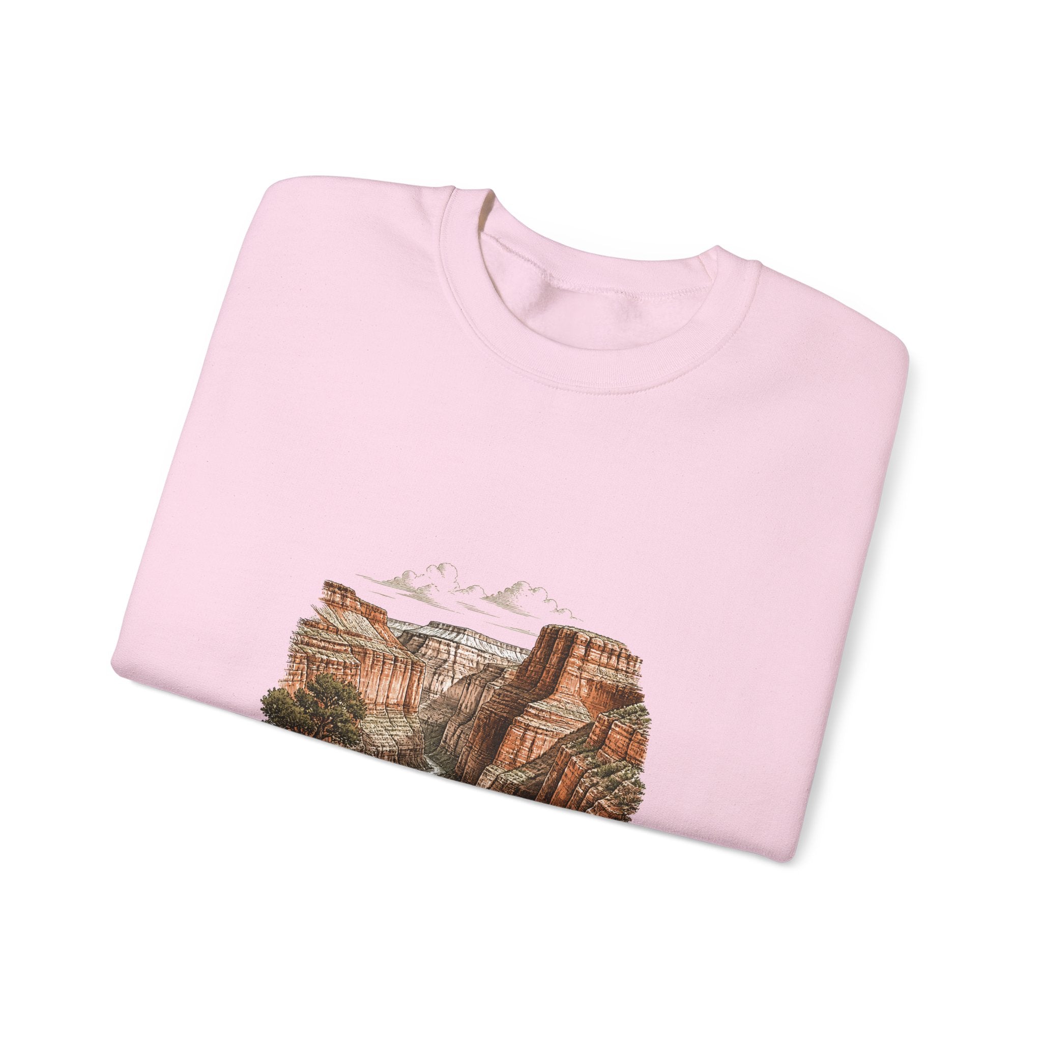 Matching Couple Sweatshirt - Lavender Fields & Canyon Matching Couple Premium Fleece Sweatshirt Hand-Drawn Art His Hers Anniversary Gift - Design B