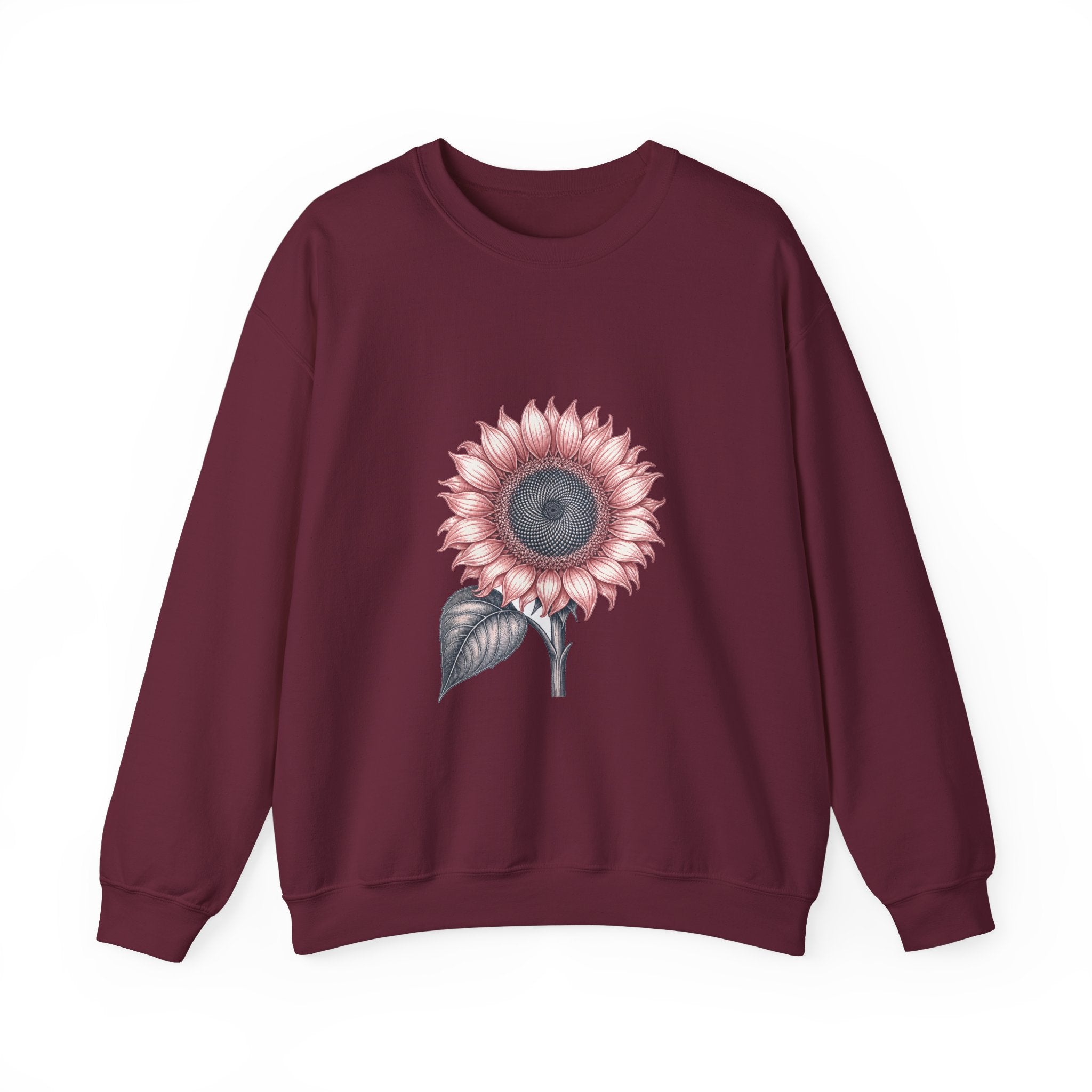 Matching Couple Sweatshirt - Sunflower & Moonflower Matching Couple Comfort Colors Crew Vintage Art His Hers Honeymoon Gift - Design A