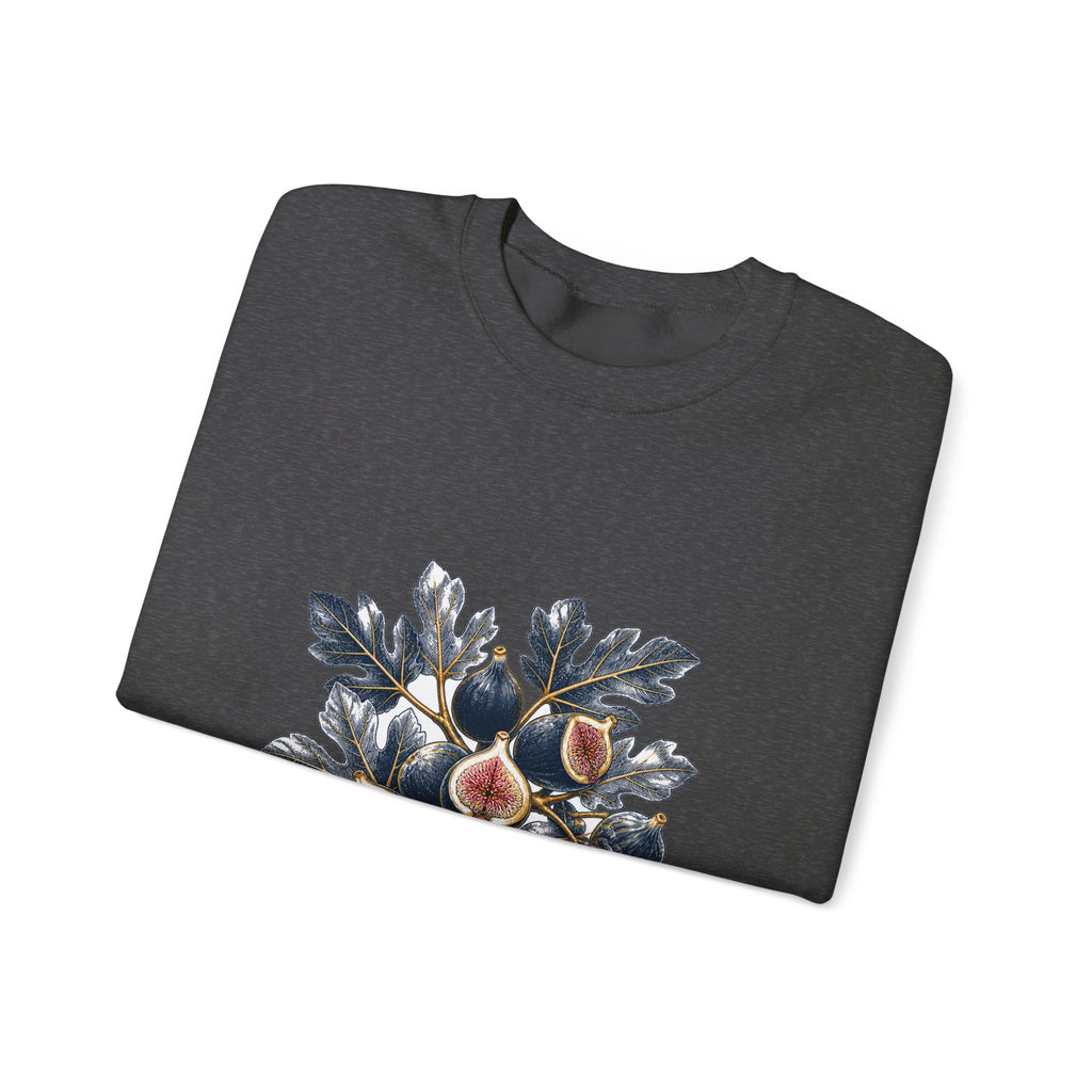 Matching Couple Sweatshirt - Olive Branch & Fig Matching Couple Crewneck Sweatshirt Hand-Drawn Art His Hers Best Friend Gift - Design B