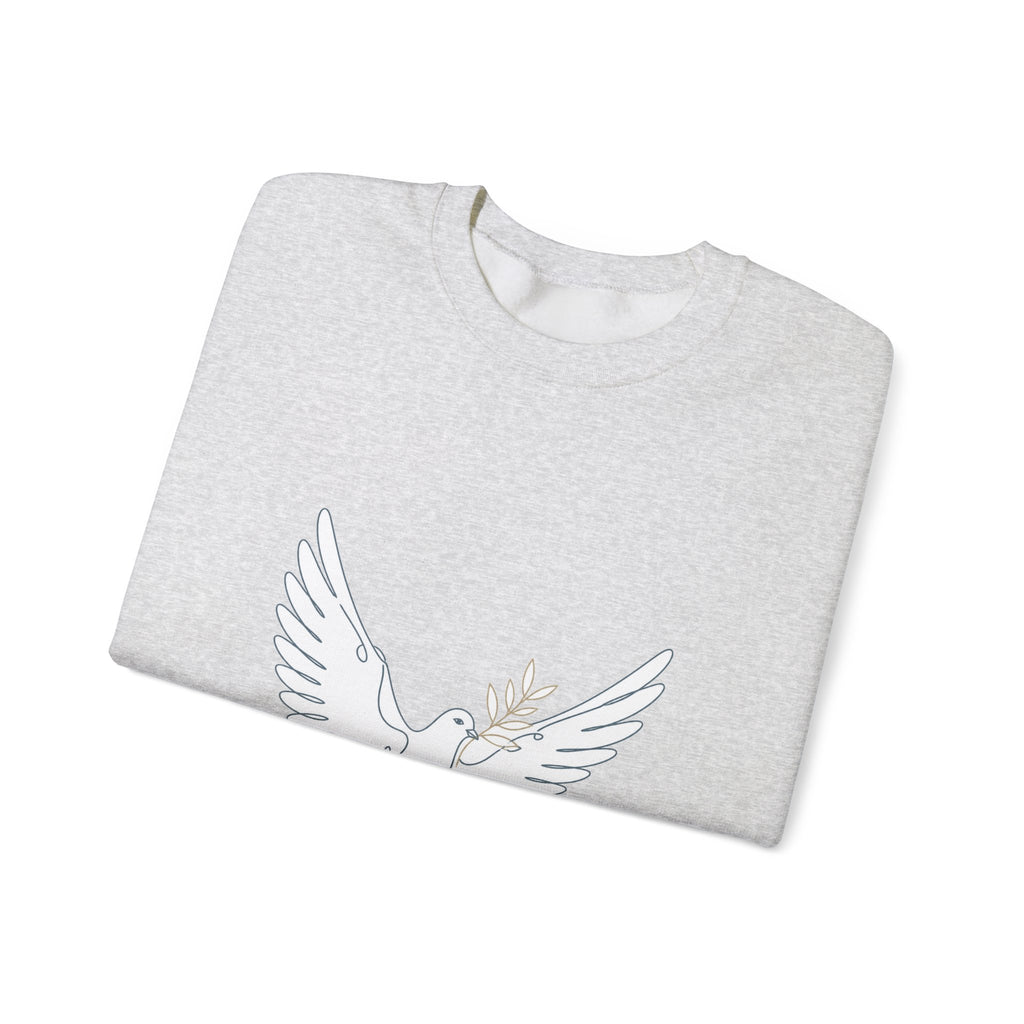 Matching Couple Sweatshirt - Wolf & Dove Matching Couple Comfort Colors Crew Minimalist Art His Hers Christmas Gift - Design B