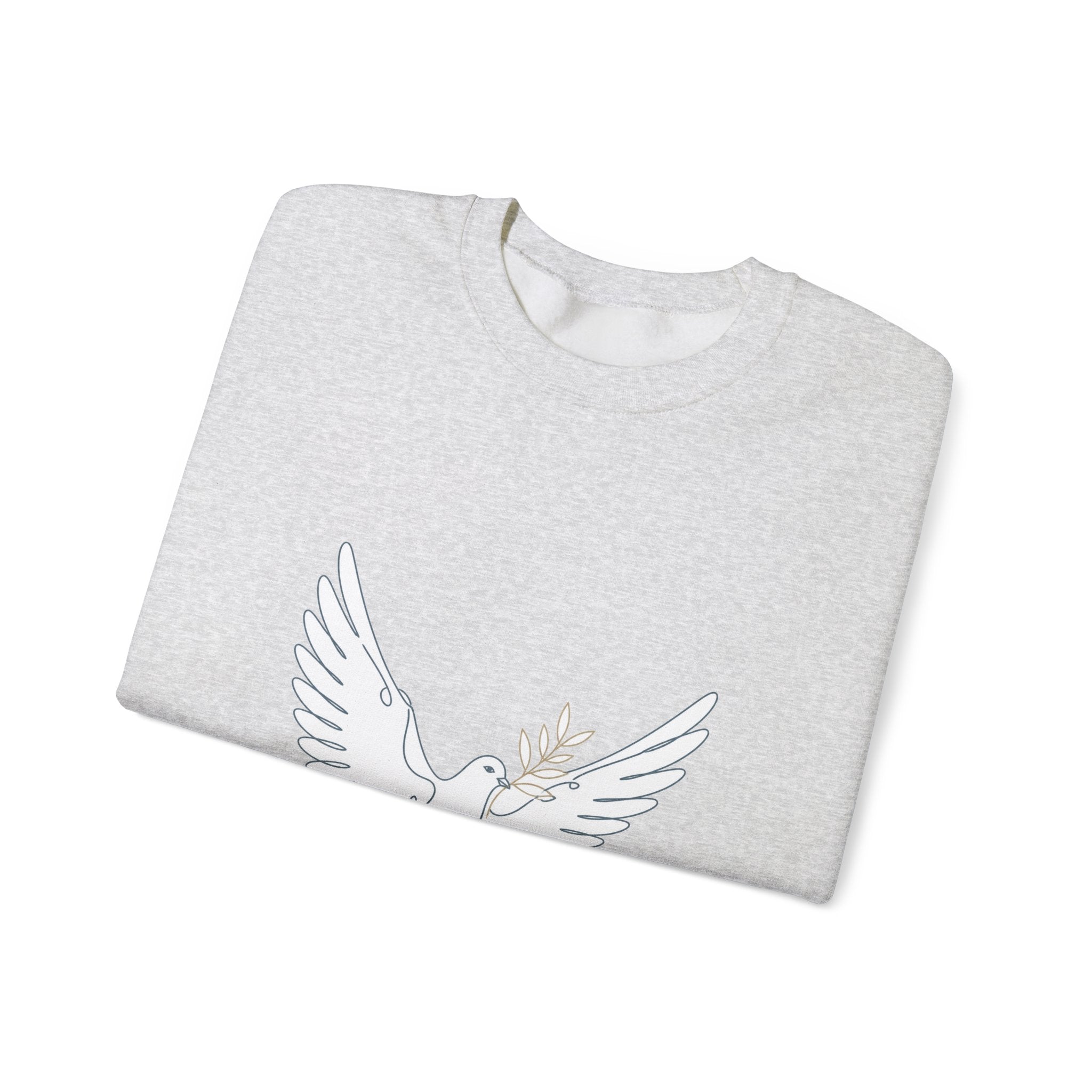 Matching Couple Sweatshirt - Wolf & Dove Matching Couple Comfort Colors Crew Minimalist Art His Hers Christmas Gift - Design B