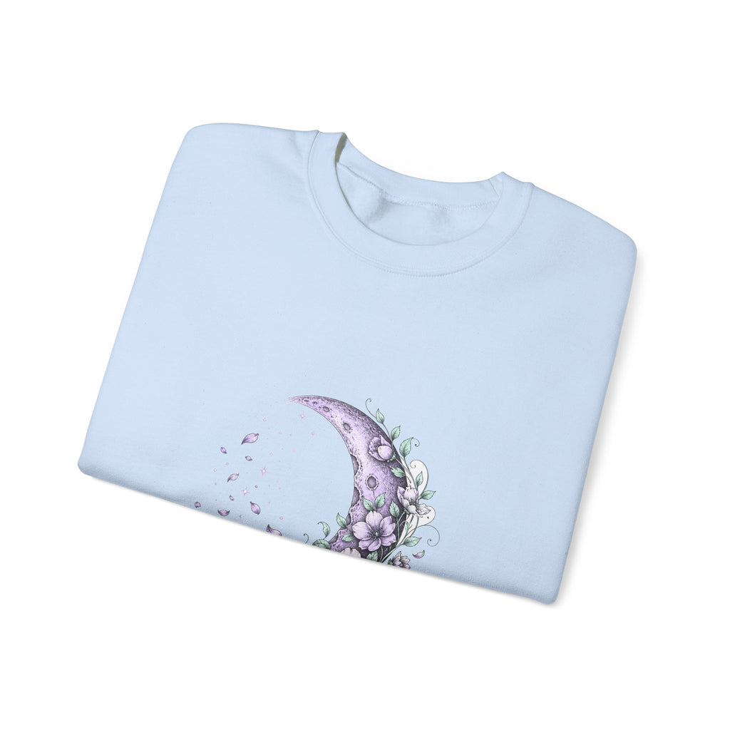 Matching Couple Sweatshirt - Waxing & Waning Moon Matching Couple Comfort Colors Crew Hand-Drawn Art His Hers Anniversary Gift - Design B