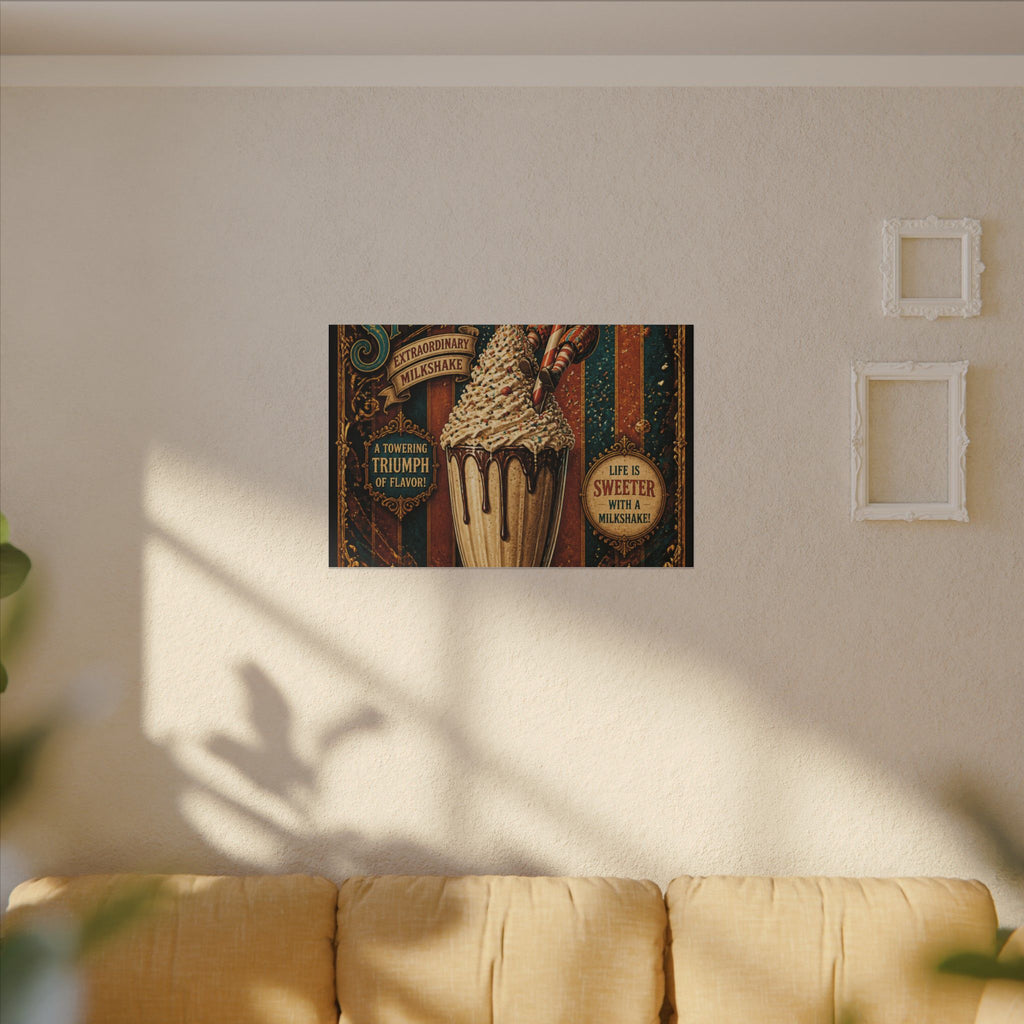 Milkshake Slide Clown Wall Art Canvas 24×36 Baroque Studio Decor Maximalist Print