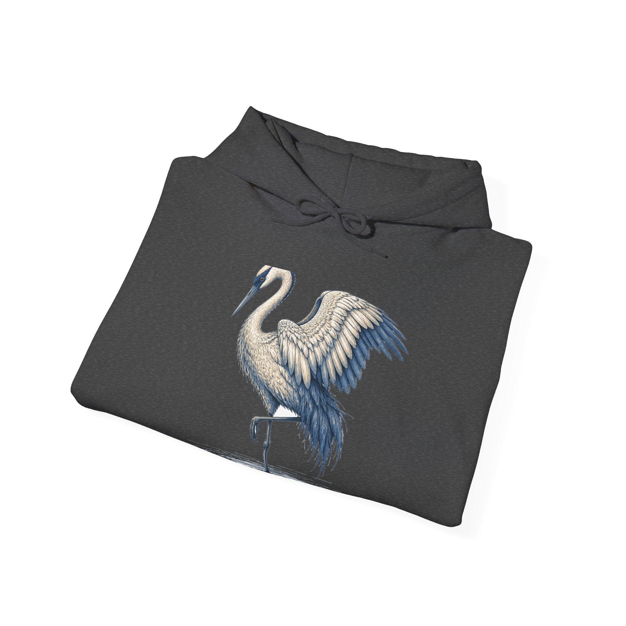 Matching Couple Sweatshirt - Tiger & Crane Matching Couple Hooded Sweatshirt Hand-Drawn Art His Hers Best Friend Gift - Design B