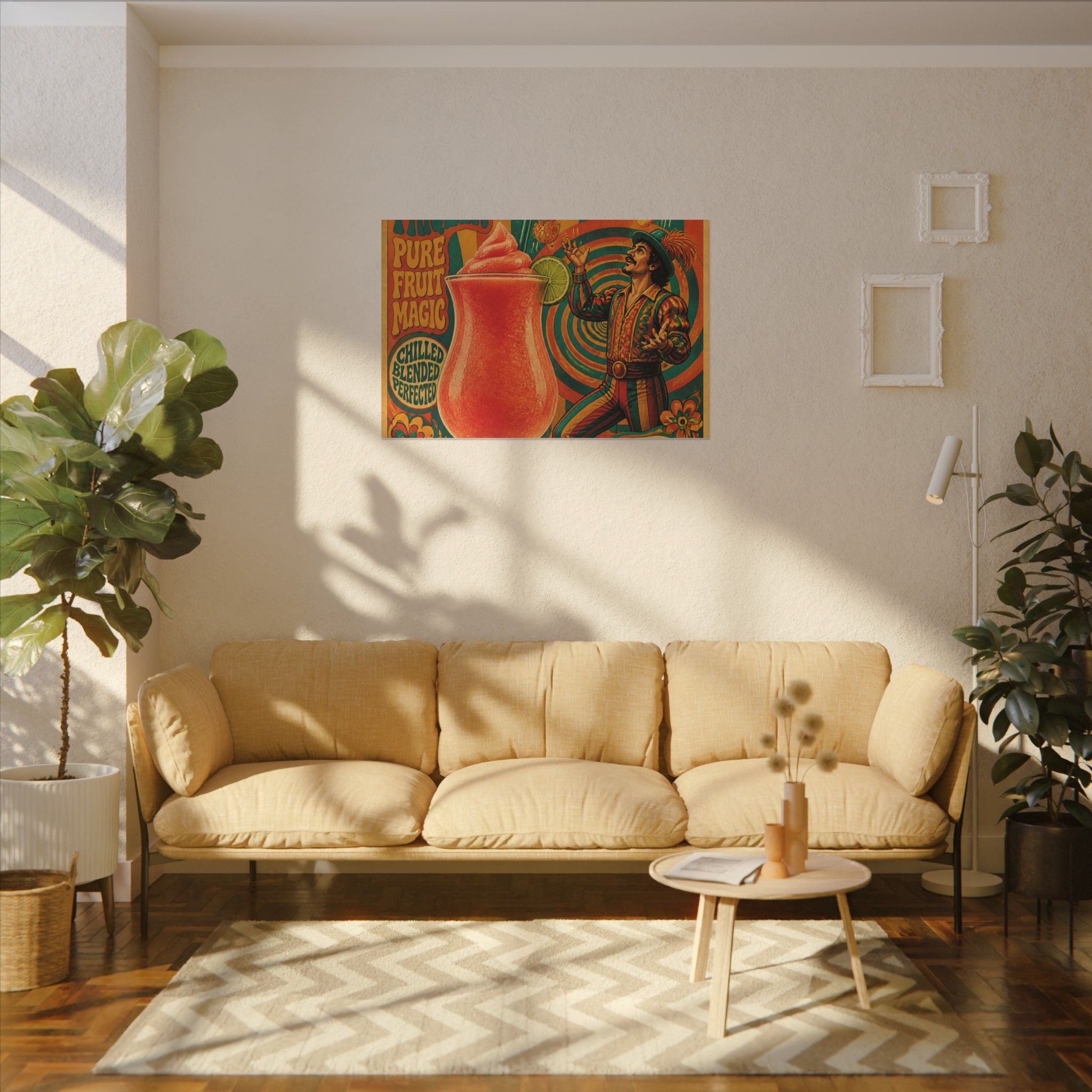 Daiquiri Fruit Juggler Wall Art Canvas 16×20 Psychedelic Cafe Decor Maximalist Print