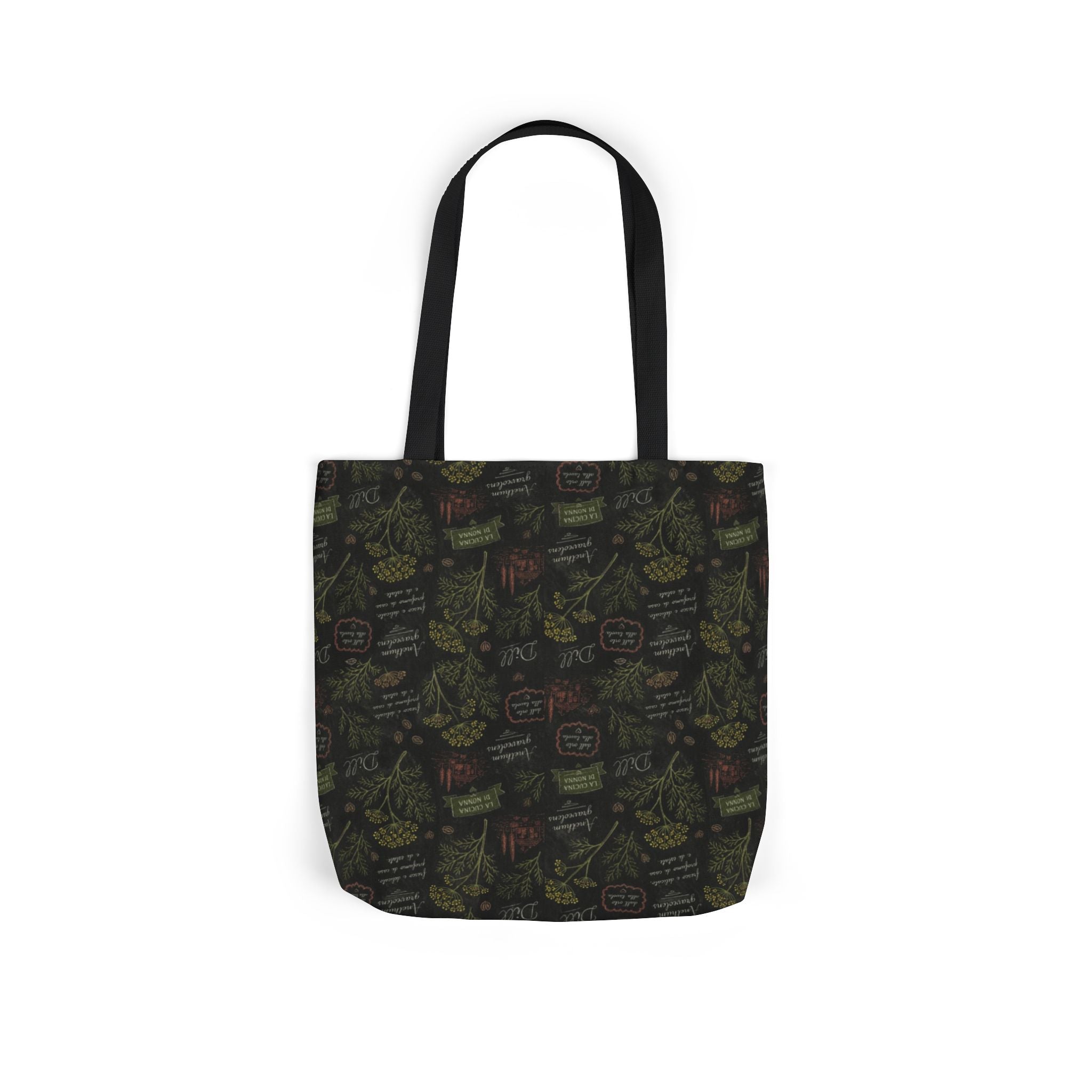 Dill Fronds Canvas Tote Bag Mediterranean Kitchen Chalk Art Design Italian Cottagecore Gift