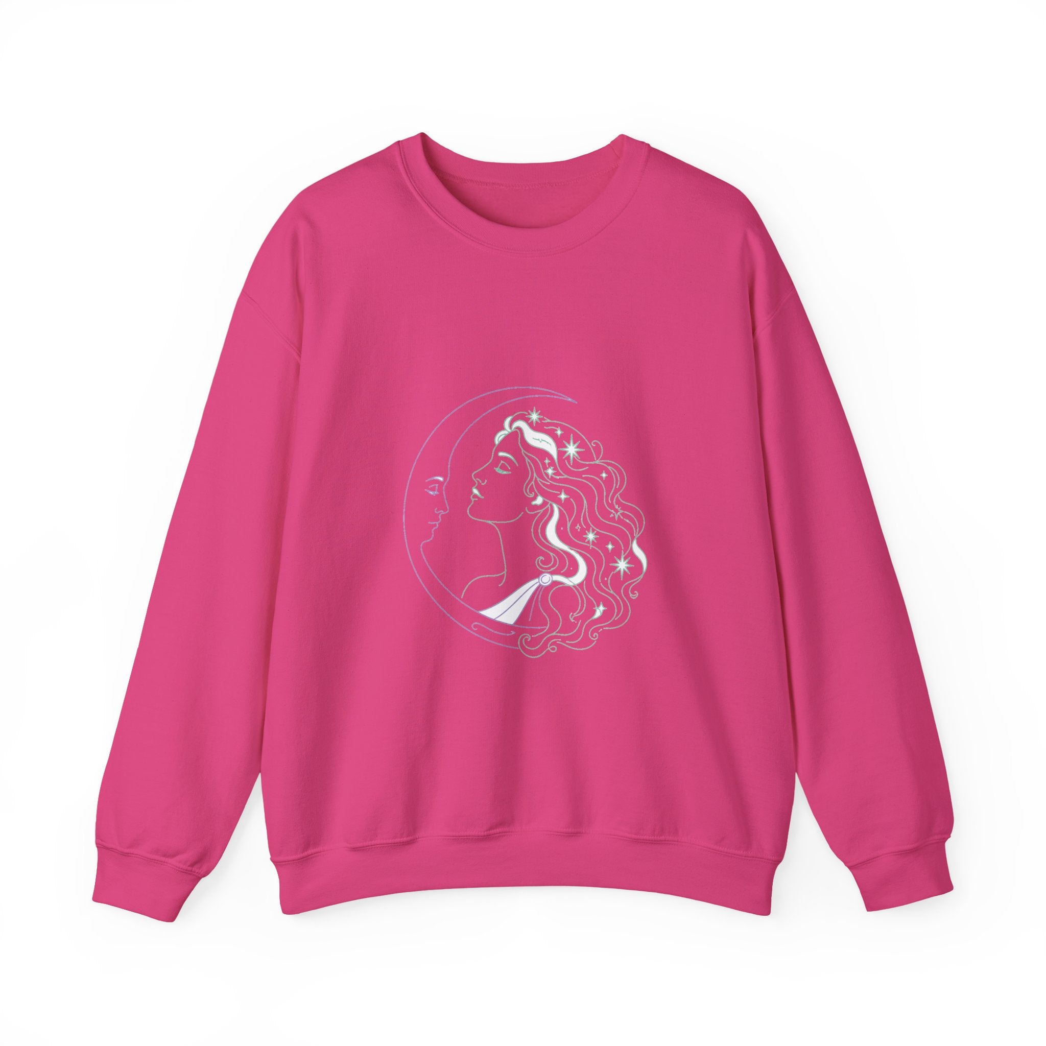Matching Couple Sweatshirt - Helios & Selene Matching Couple Premium Fleece Sweatshirt Minimalist Art His Hers Christmas Gift - Design B