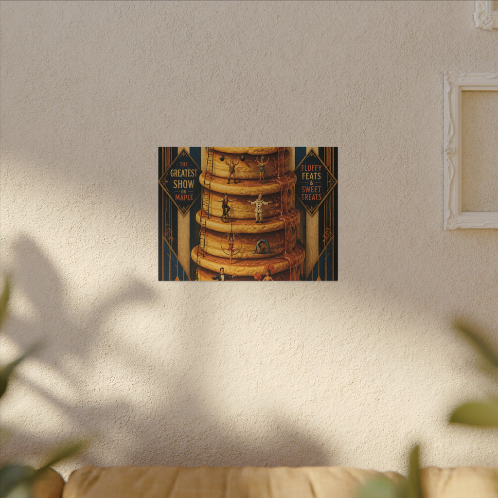 Pancake Stack Platform Wall Art Canvas 16×20 Art Deco Entryway Decor Maximalist Print