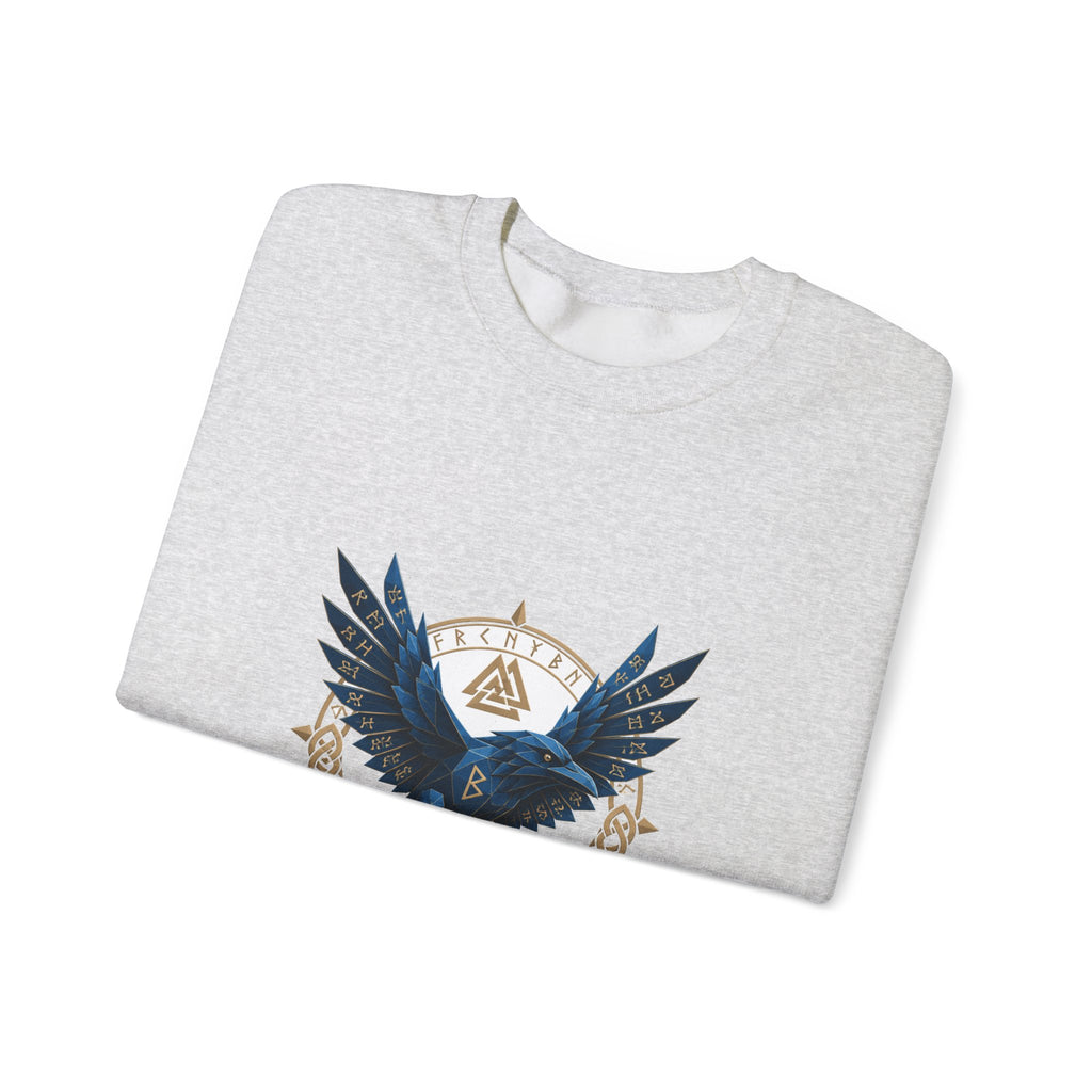 Matching Couple Sweatshirt - Huginn & Muninn Matching Couple Crewneck Sweatshirt Geometric Art His Hers Couple Gift - Design B