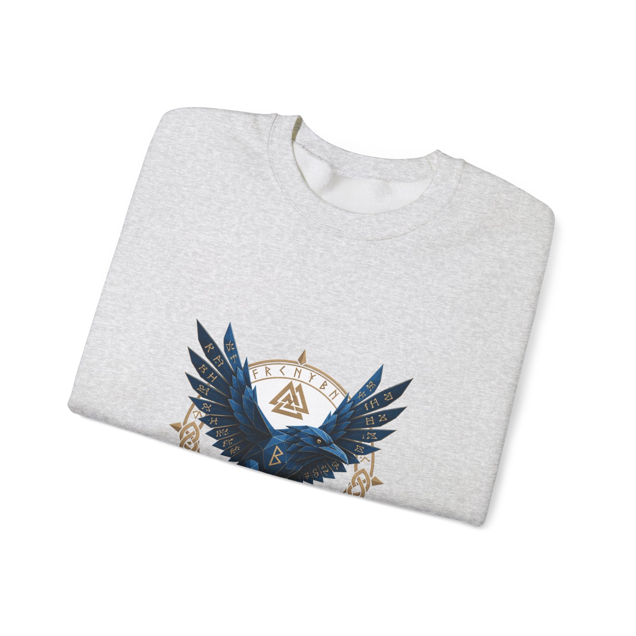 Matching Couple Sweatshirt - Huginn & Muninn Matching Couple Crewneck Sweatshirt Geometric Art His Hers Couple Gift - Design B