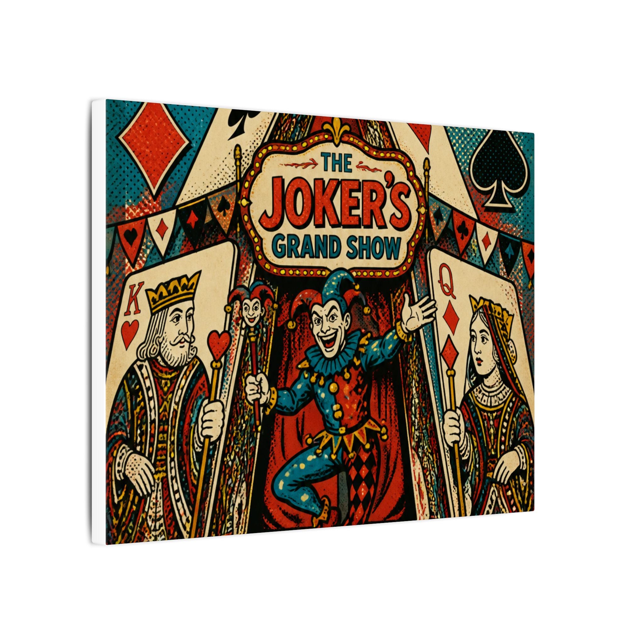 Playing Cards Tent Wall Art Canvas 24×36 Pop Art Restaurant Decor Maximalist Print