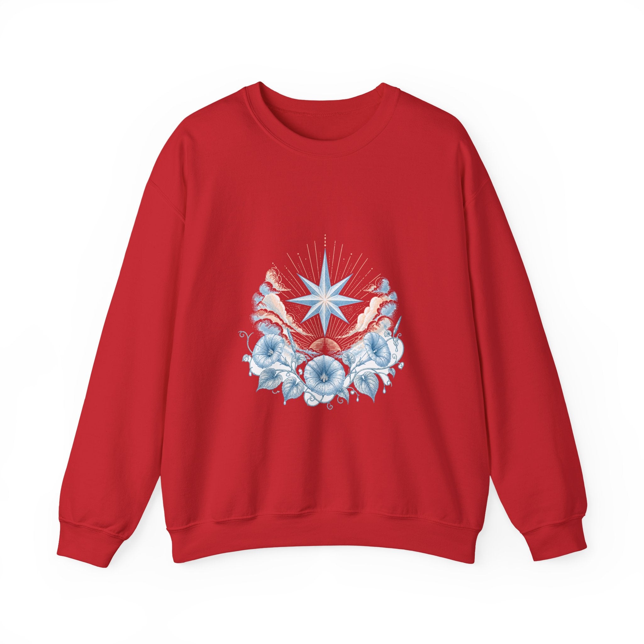 Matching Couple Sweatshirt - Evening & Morning Star Matching Couple Comfort Colors Crew Vintage Art His Hers Honeymoon Gift - Design B
