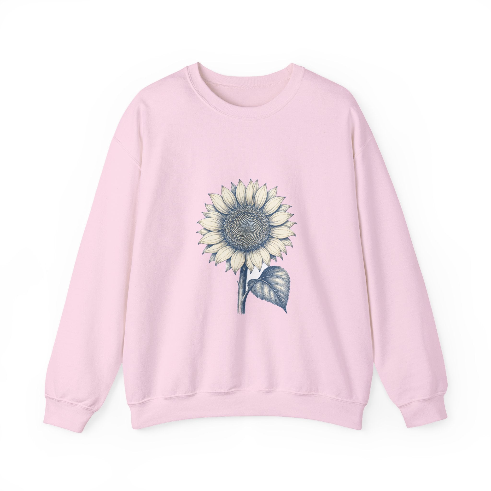 Matching Couple Sweatshirt - Sunflower & Moonflower Matching Couple Comfort Colors Crew Hand-Drawn Art His Hers Anniversary Gift - Design A