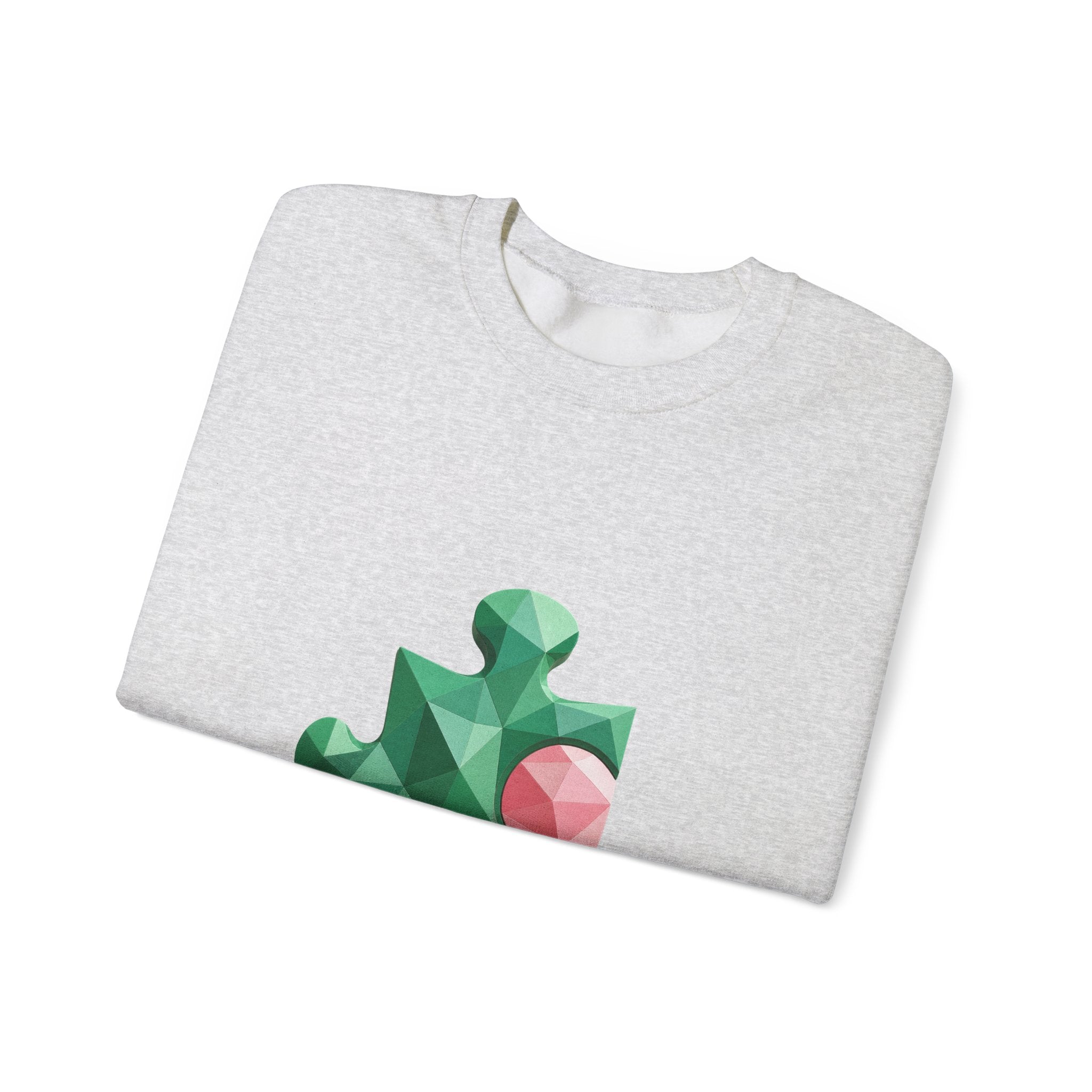 Matching Couple Sweatshirt - Puzzle Pieces Matching Couple Crewneck Sweatshirt Geometric Art His Hers Couple Gift - Design A