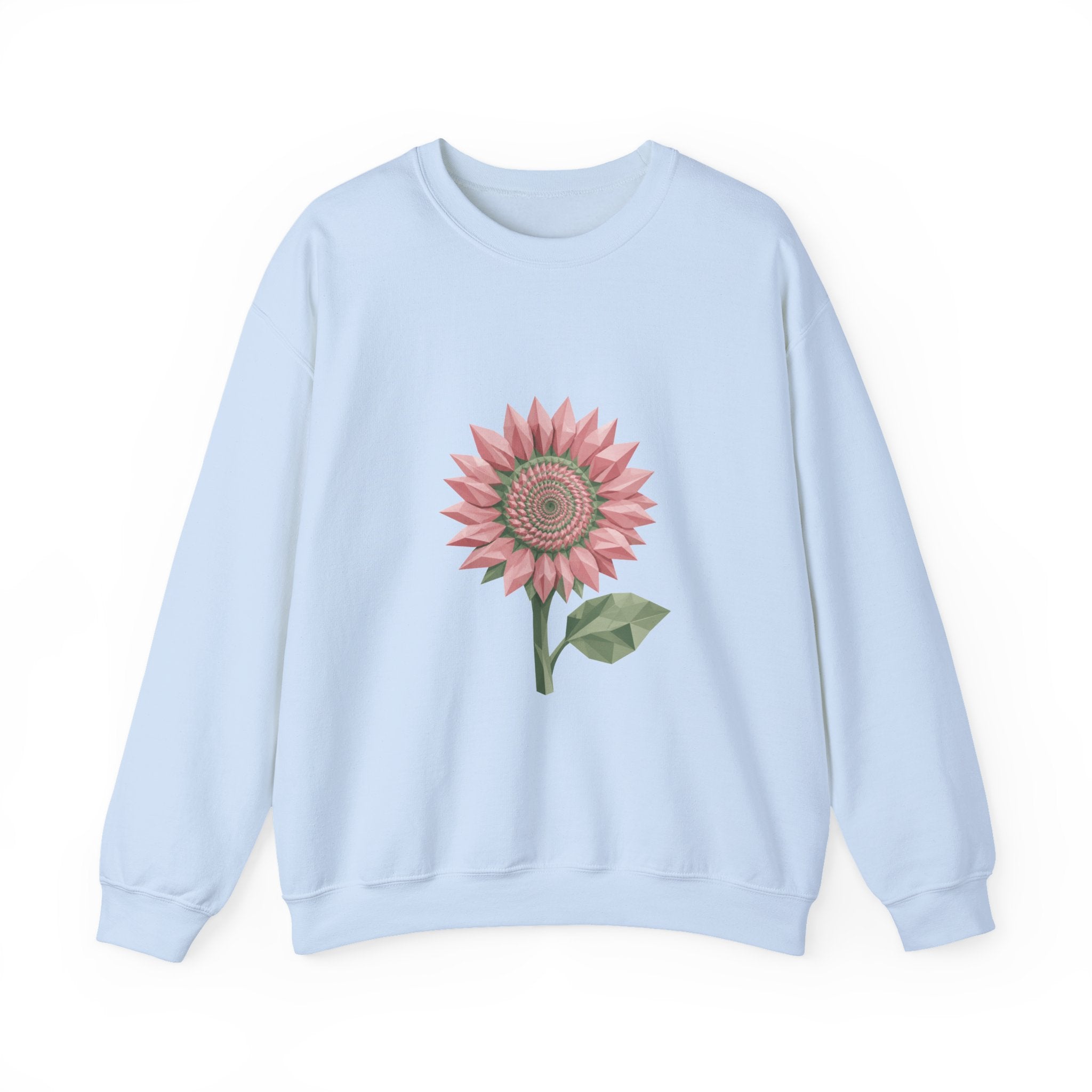 Matching Couple Sweatshirt - Sunflower & Moonflower Matching Couple Crewneck Sweatshirt Geometric Art His Hers Couple Gift - Design A